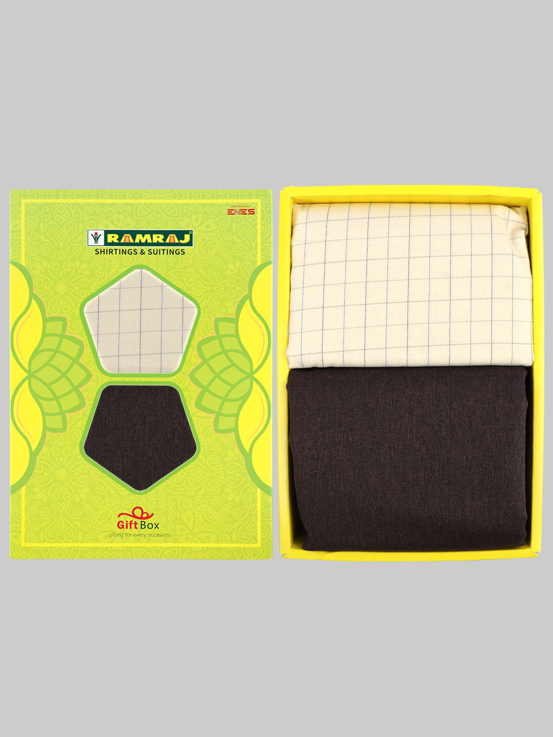 Men Cotton Checked Shirting & Suiting Gift Box SS199