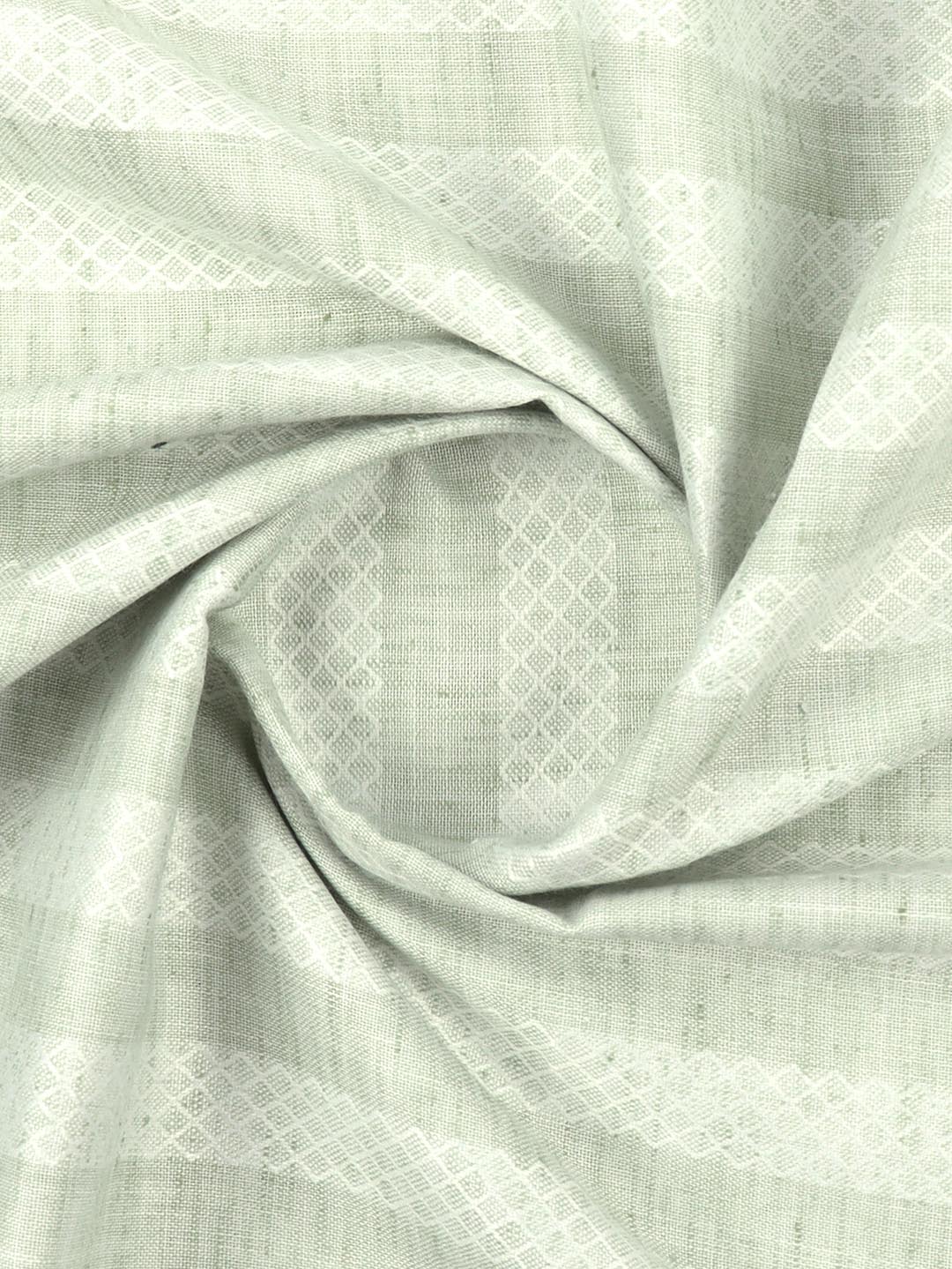 Cotton Rich Lite Green Self Design Shirting Fabric_Infinity