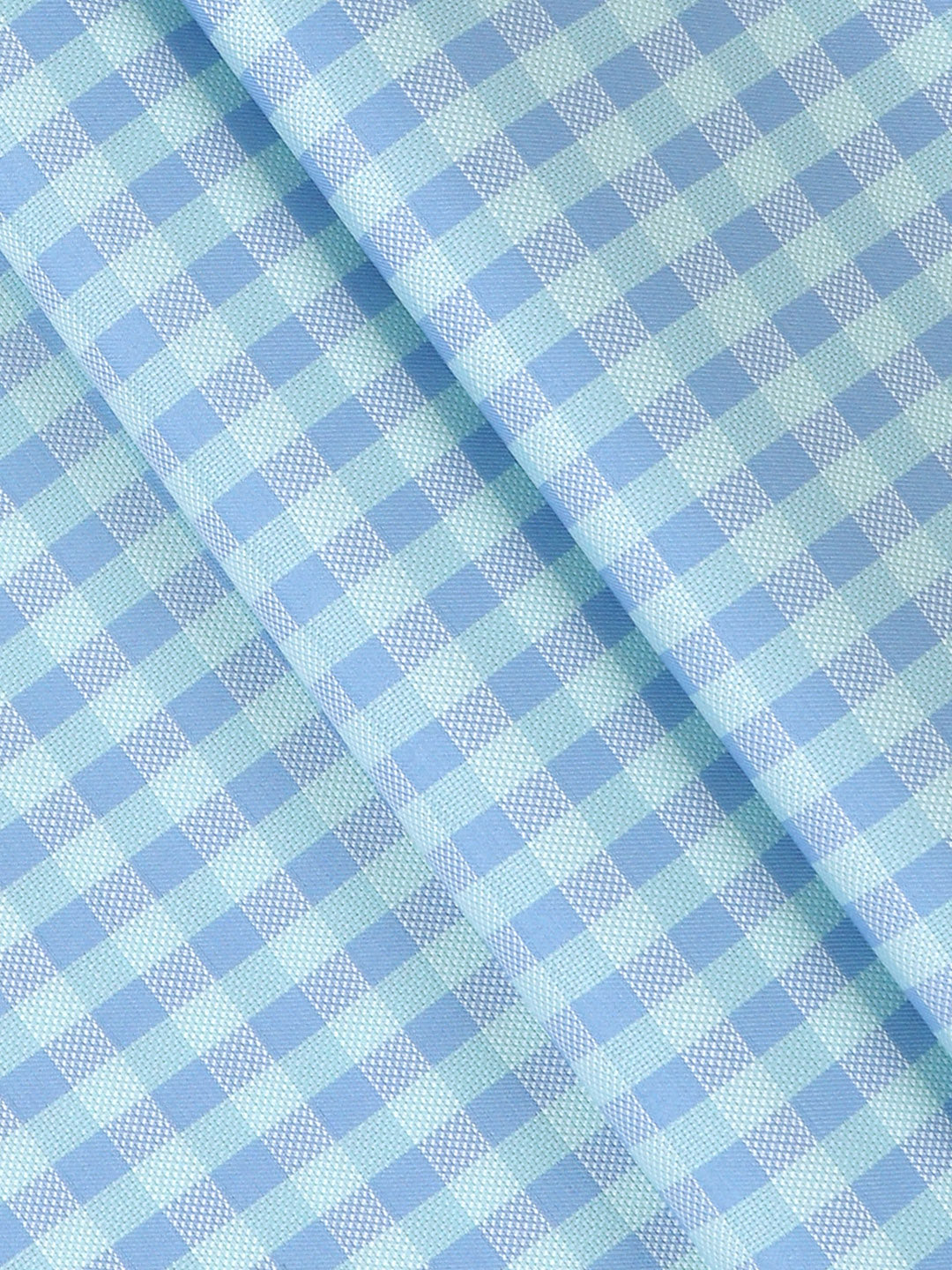 Mens Cotton Checked Shirt Fabric Blue Jackpot