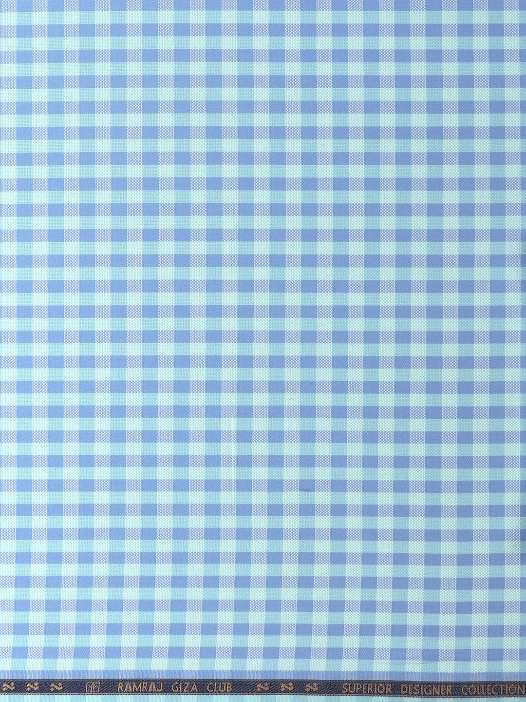 Mens Cotton Checked Shirt Fabric Blue Jackpot