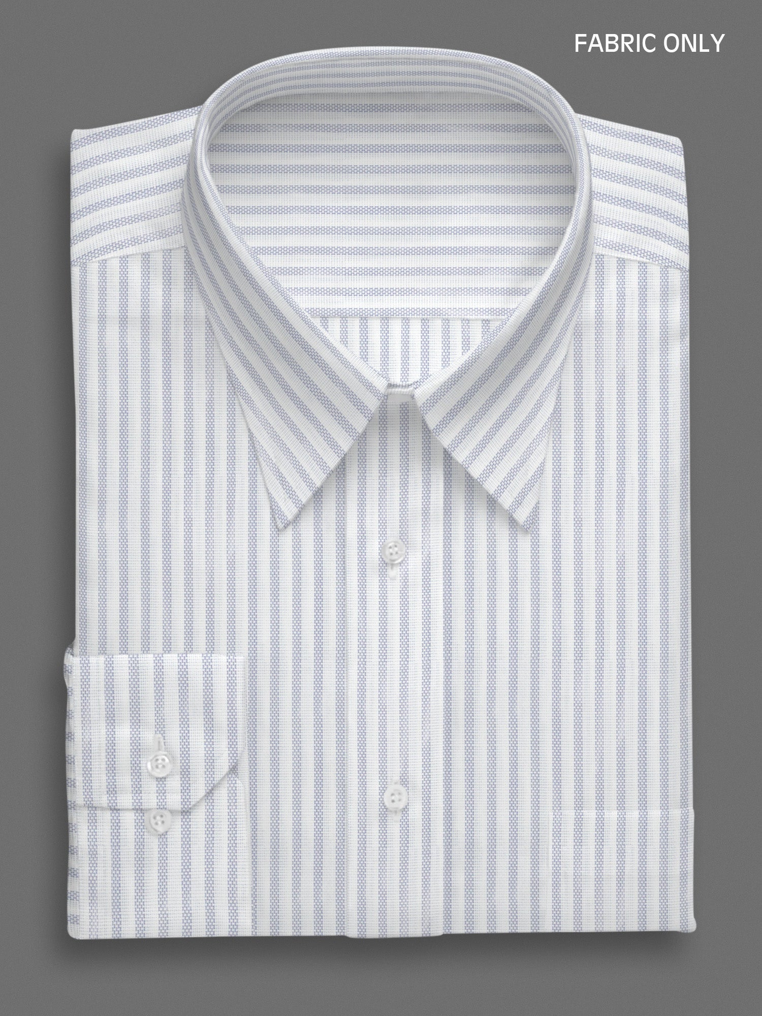 Mens Cotton Striped White with Grey Shirt Fabric Jackpot