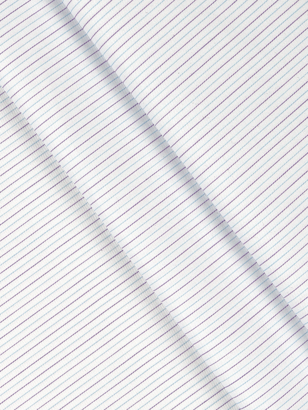 Men Giza Cotton Blend Striped White Shirt Fabric Jackpot