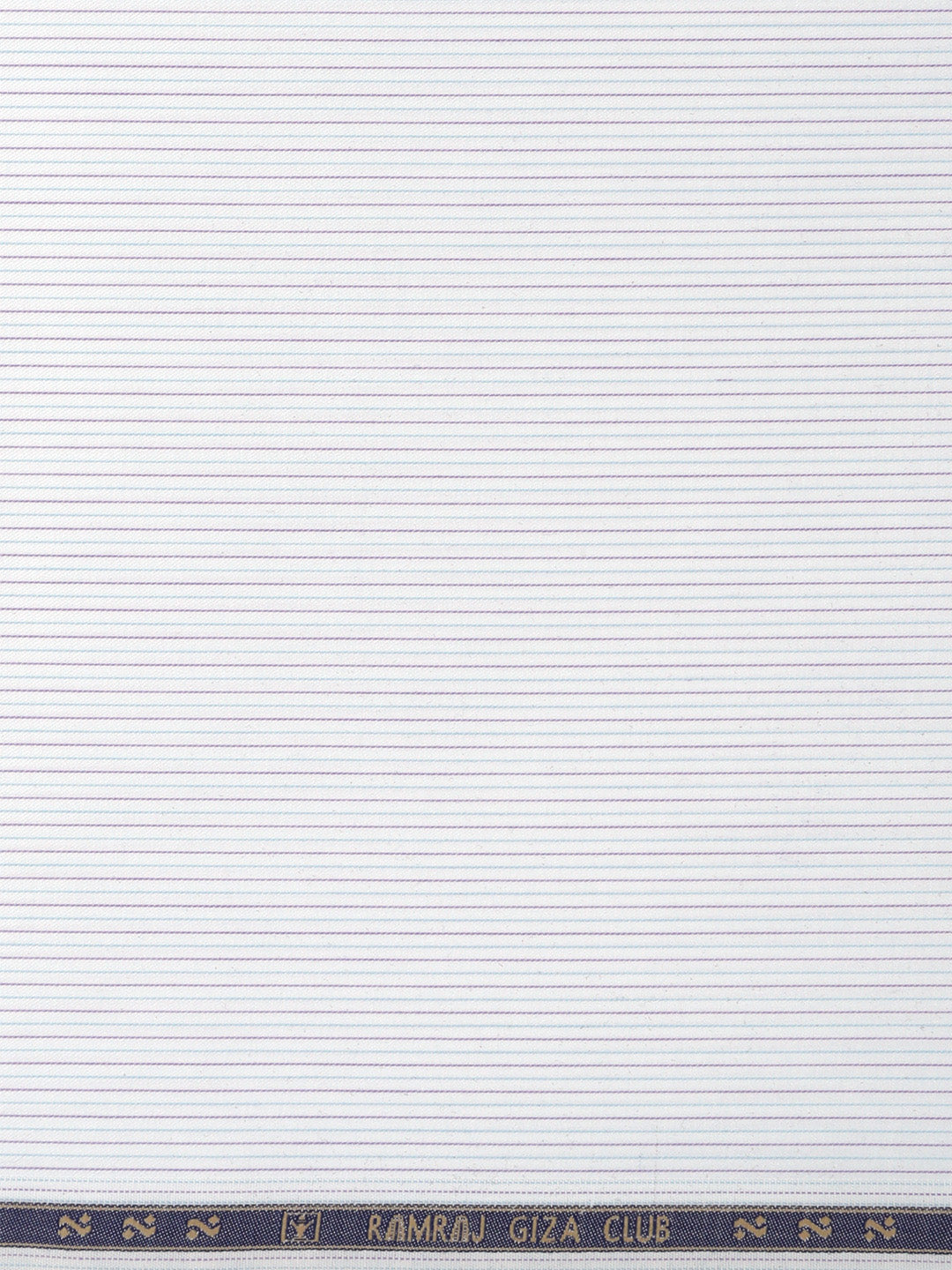 Men Giza Cotton Blend Striped White Shirt Fabric Jackpot