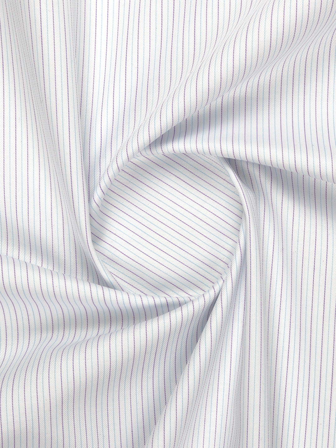 Men Giza Cotton Blend Striped White Shirt Fabric Jackpot
