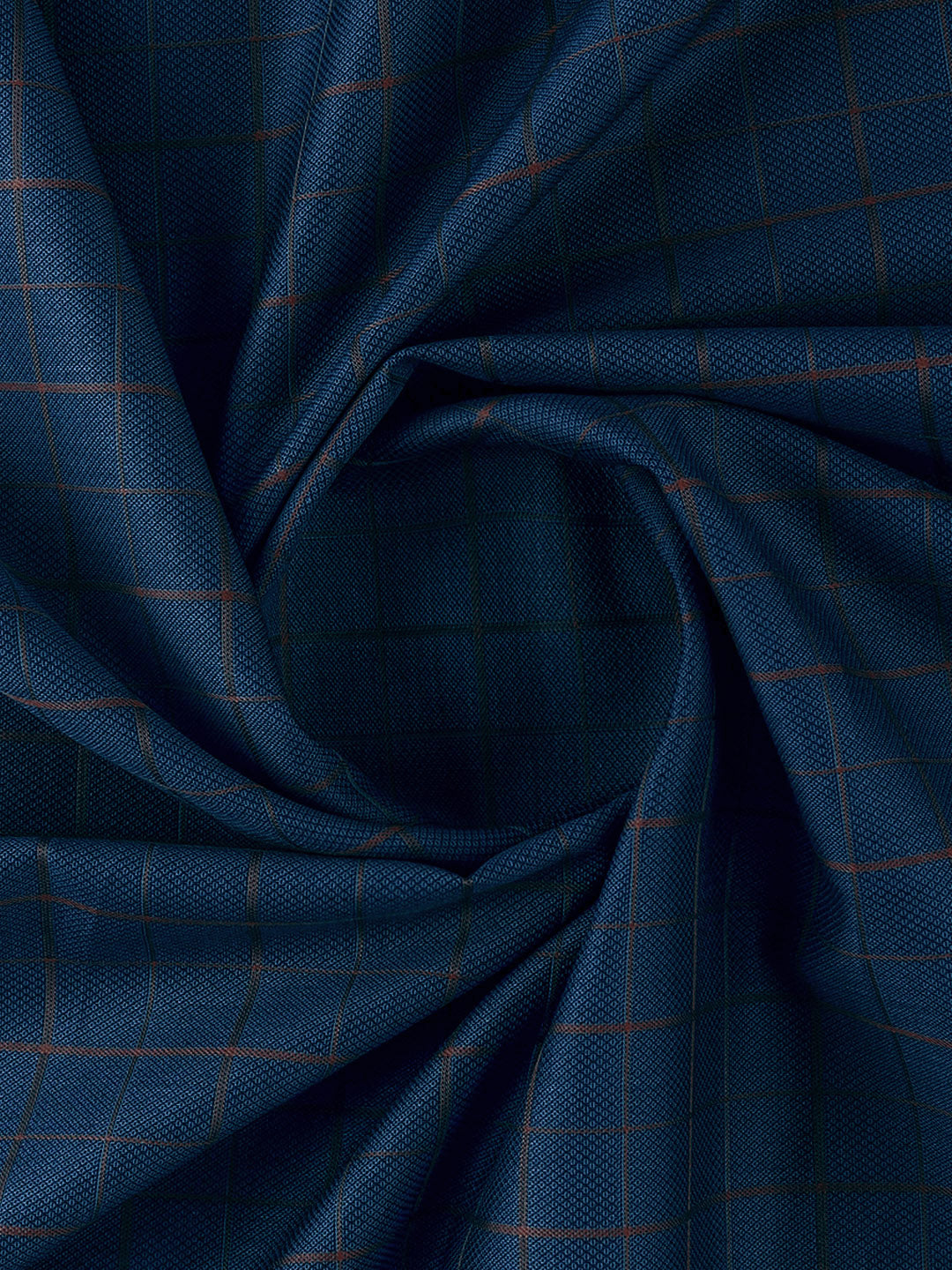 Mens Cotton Checked Blue Shirt Fabric Jackpot