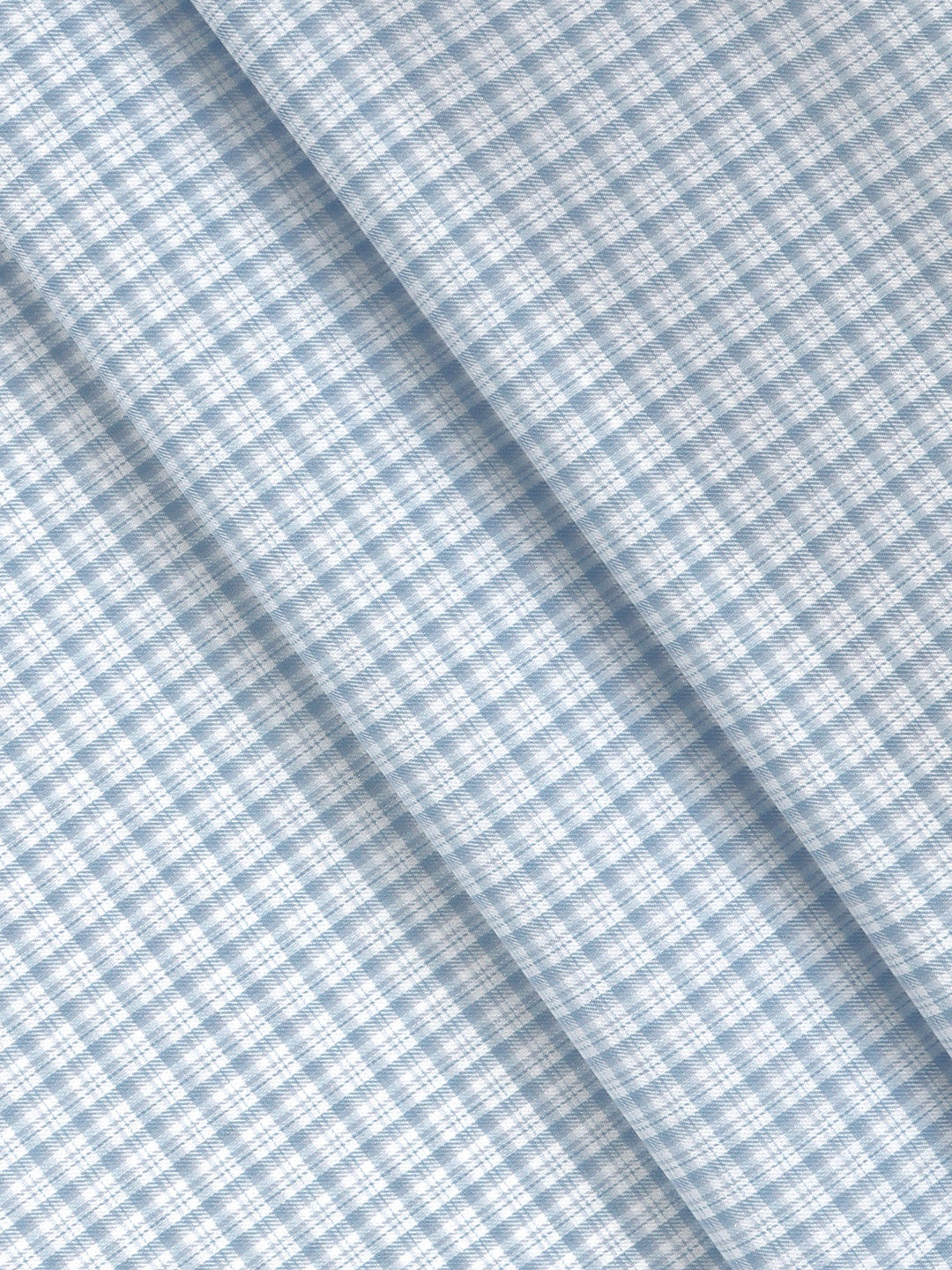Men Giza Cotton Blend Checked White with Blue Shirt Fabric Jackpot