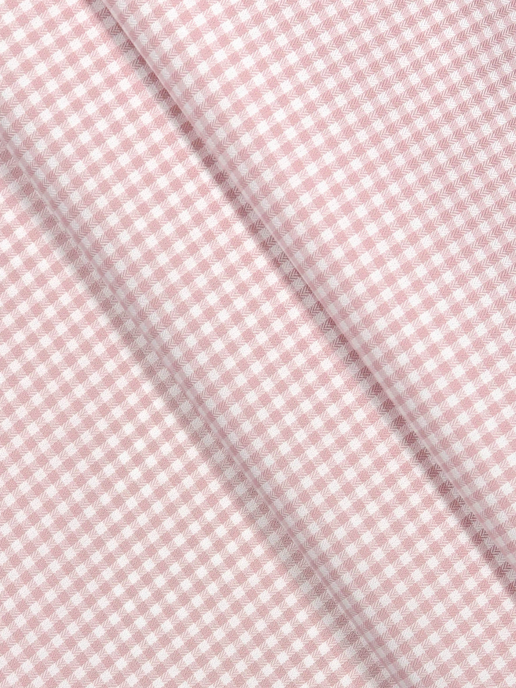 Mens Cotton Checked Peach Shirt Fabric Jackpot