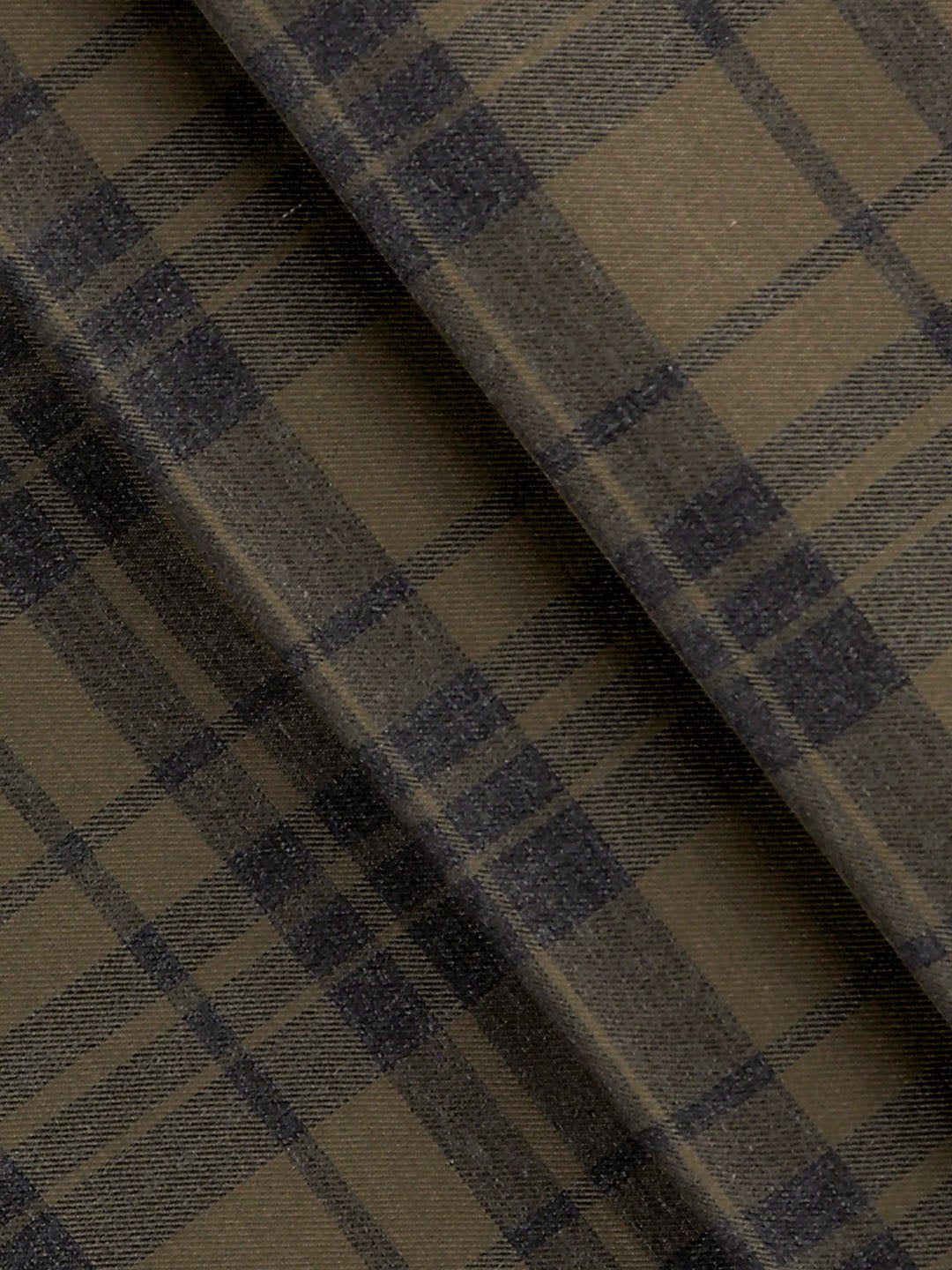 Men 100%Cotton Checked Shirt Fabric ArmyGreen Grand Unique