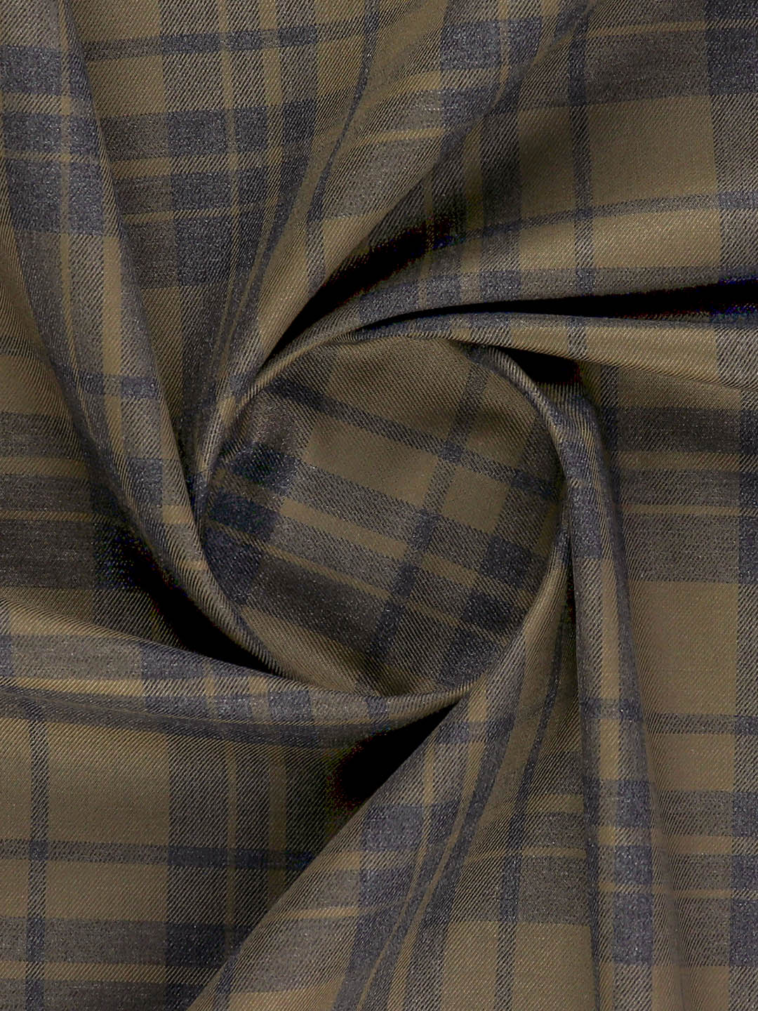 Men 100%Cotton Checked Shirt Fabric ArmyGreen Grand Unique