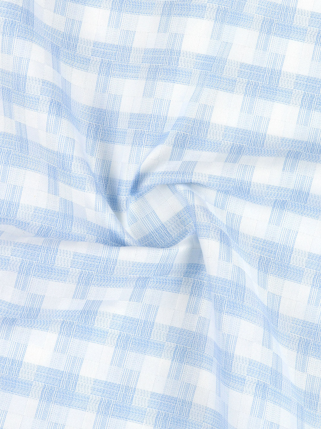100% Giza Cotton Self Design Blue Shirt Fabric Casino Grand