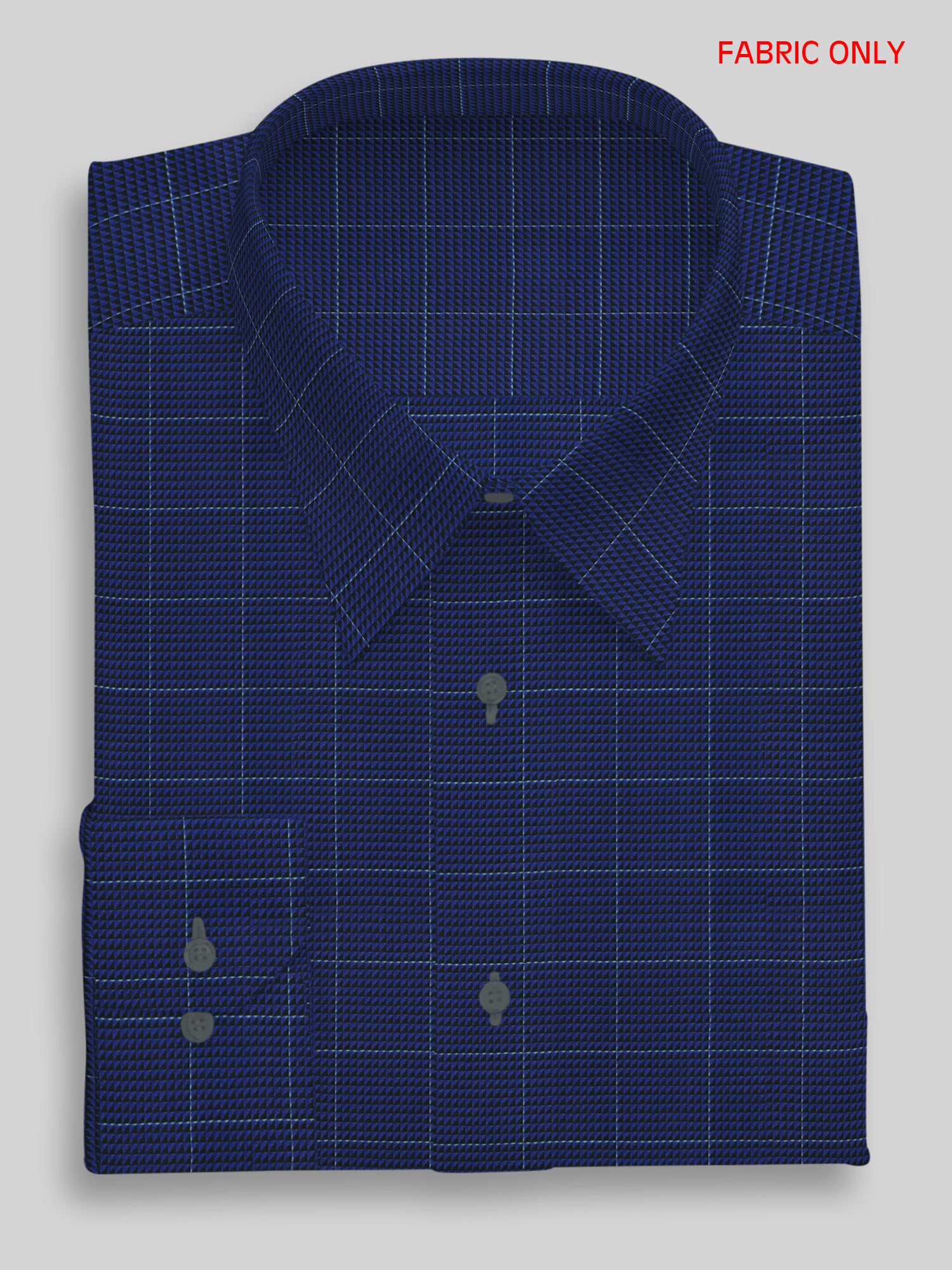 Men 100%Cotton Self Design Shirt Fabric Blue Casino Grand