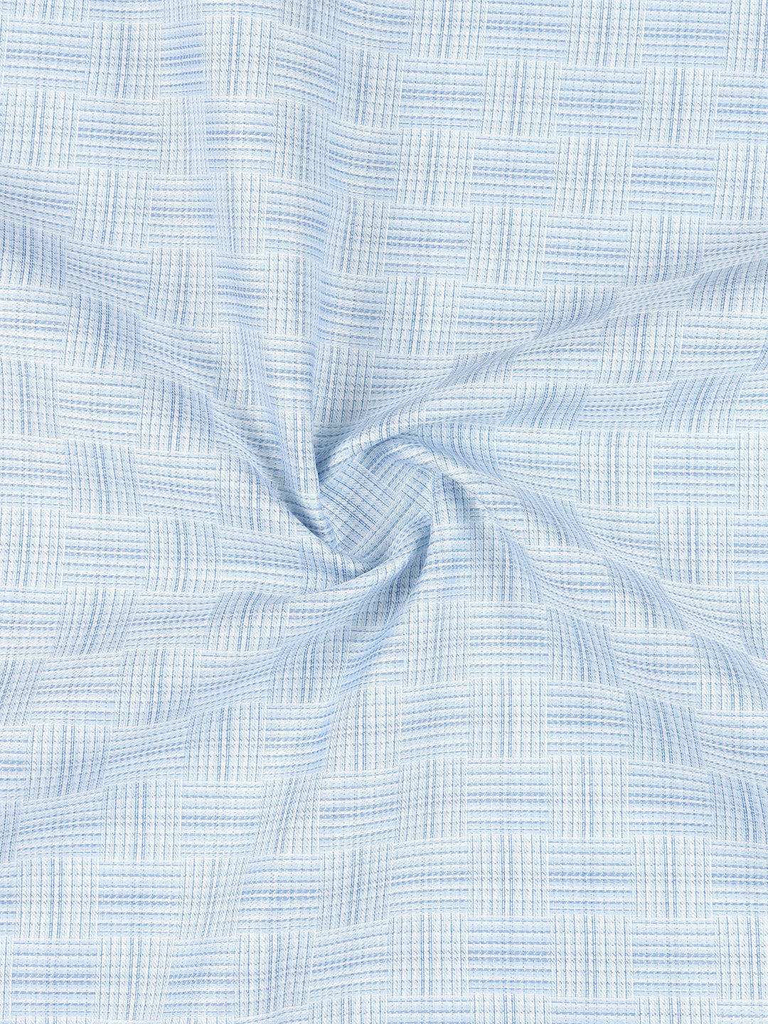 100% Giza Cotton Self Design Blue Shirt Fabric Casino Grand