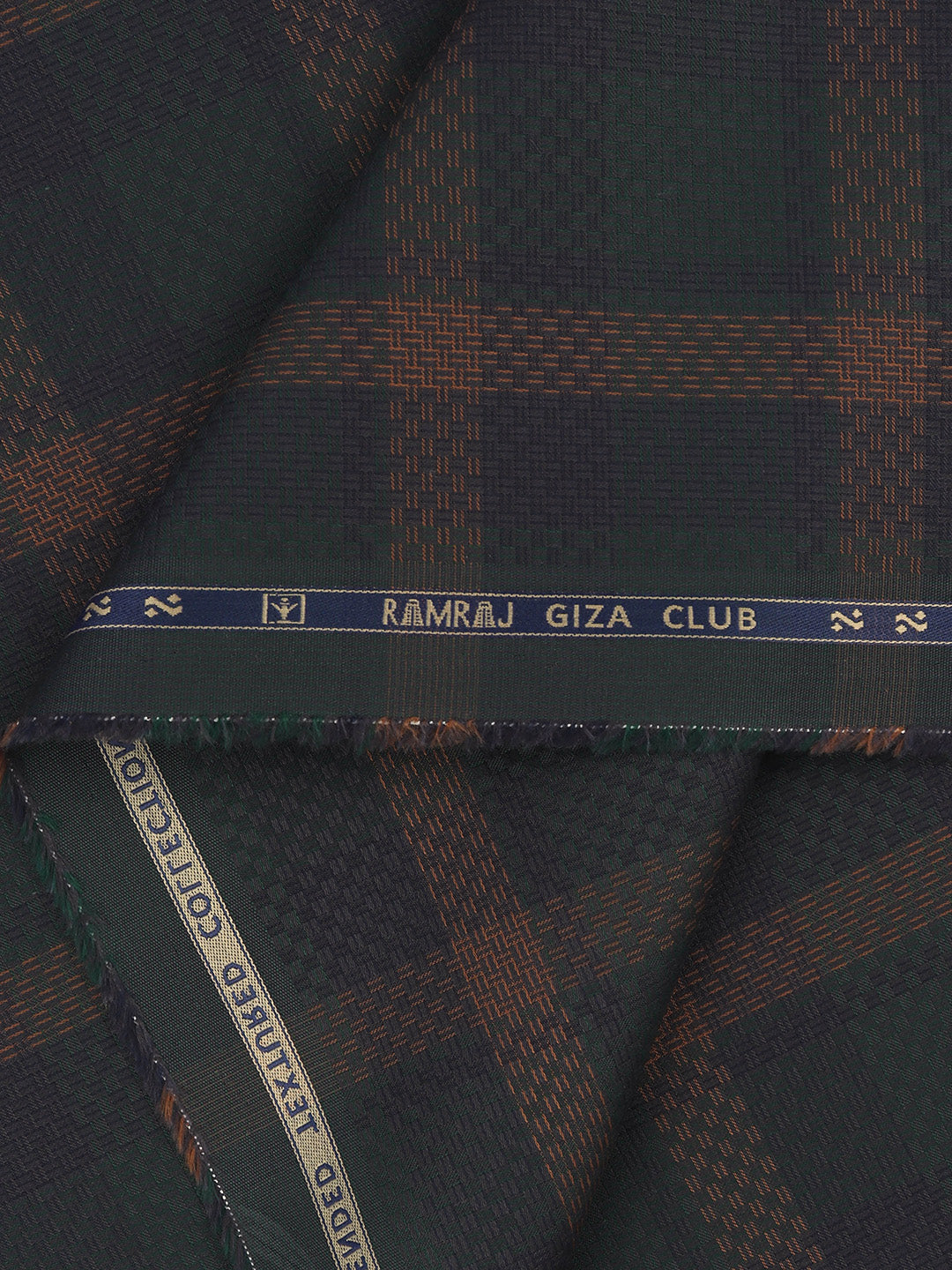 Men 100% Giza Cotton Self Design Navy Shirt Fabric Casino Grand