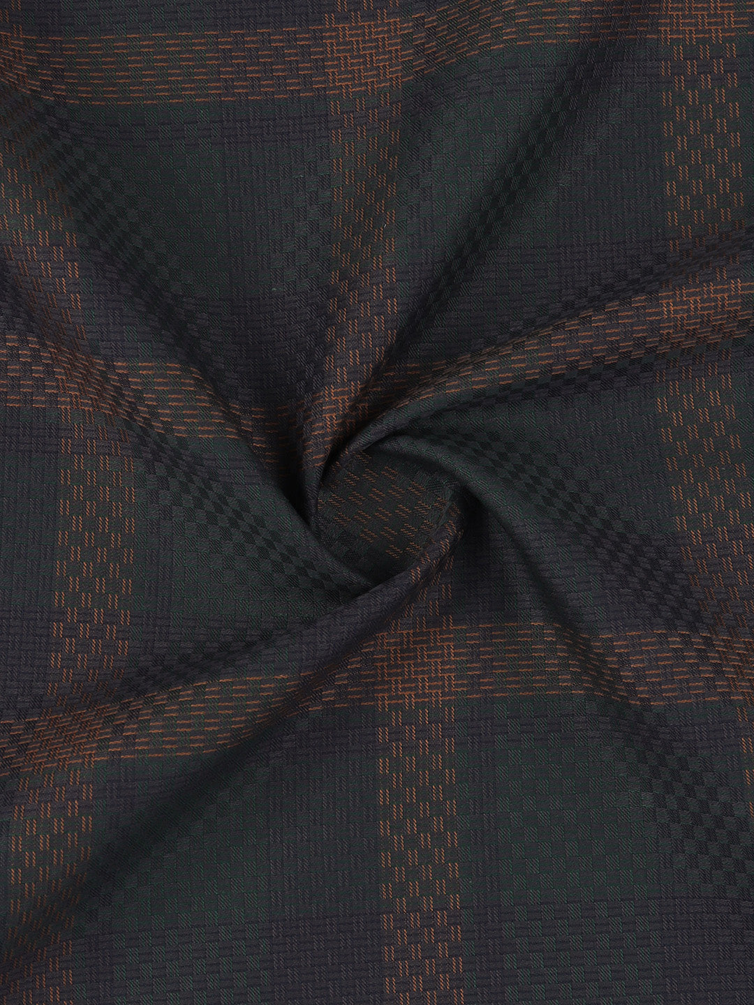 Men 100% Giza Cotton Self Design Navy Shirt Fabric Casino Grand