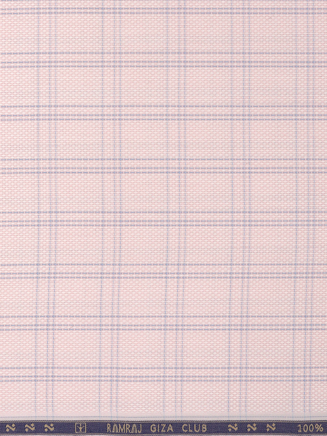 Men 100% Giza Cotton Checked Pink Shirt Fabric Casino Grand