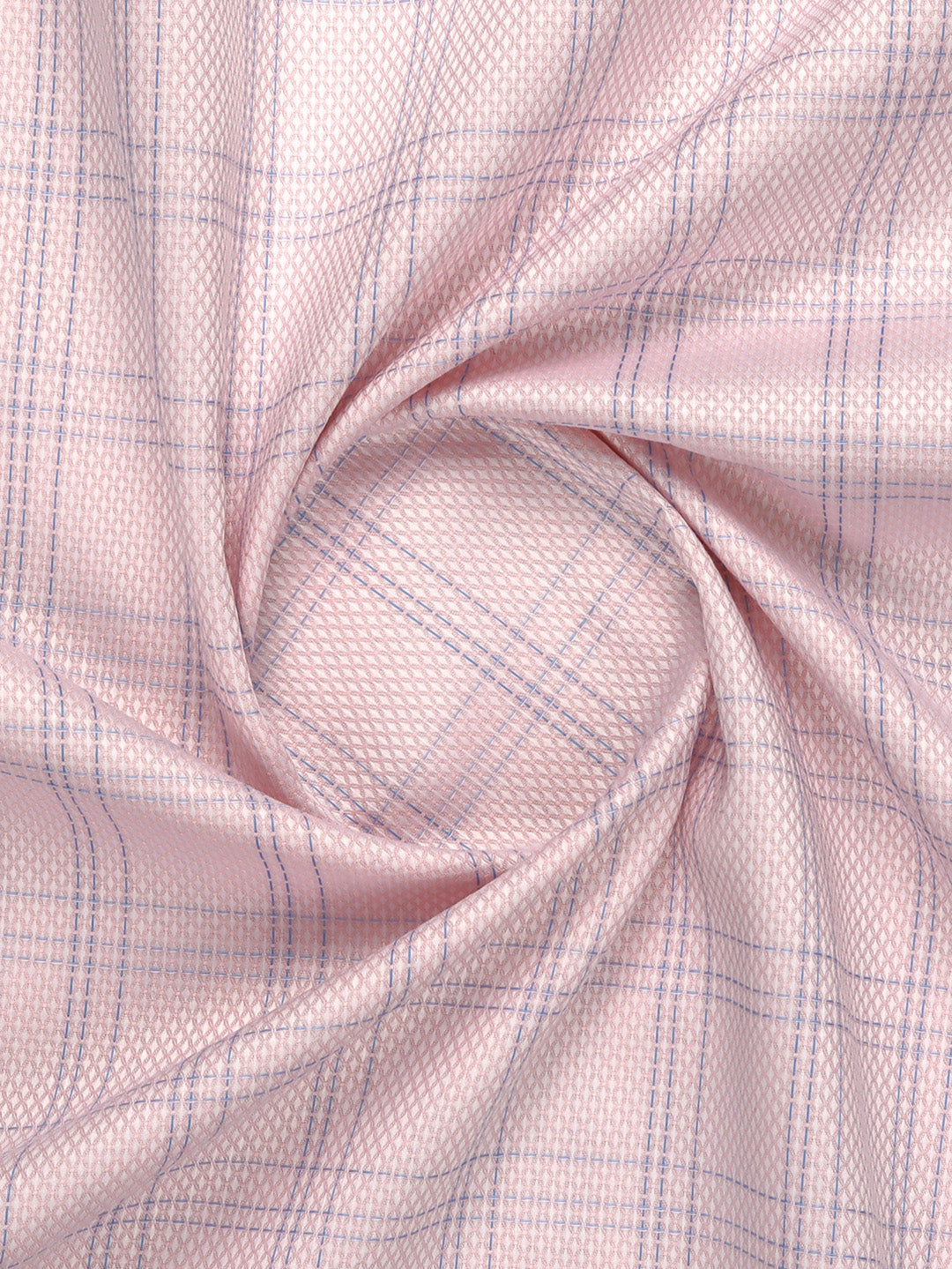 Men 100% Giza Cotton Checked Pink Shirt Fabric Casino Grand