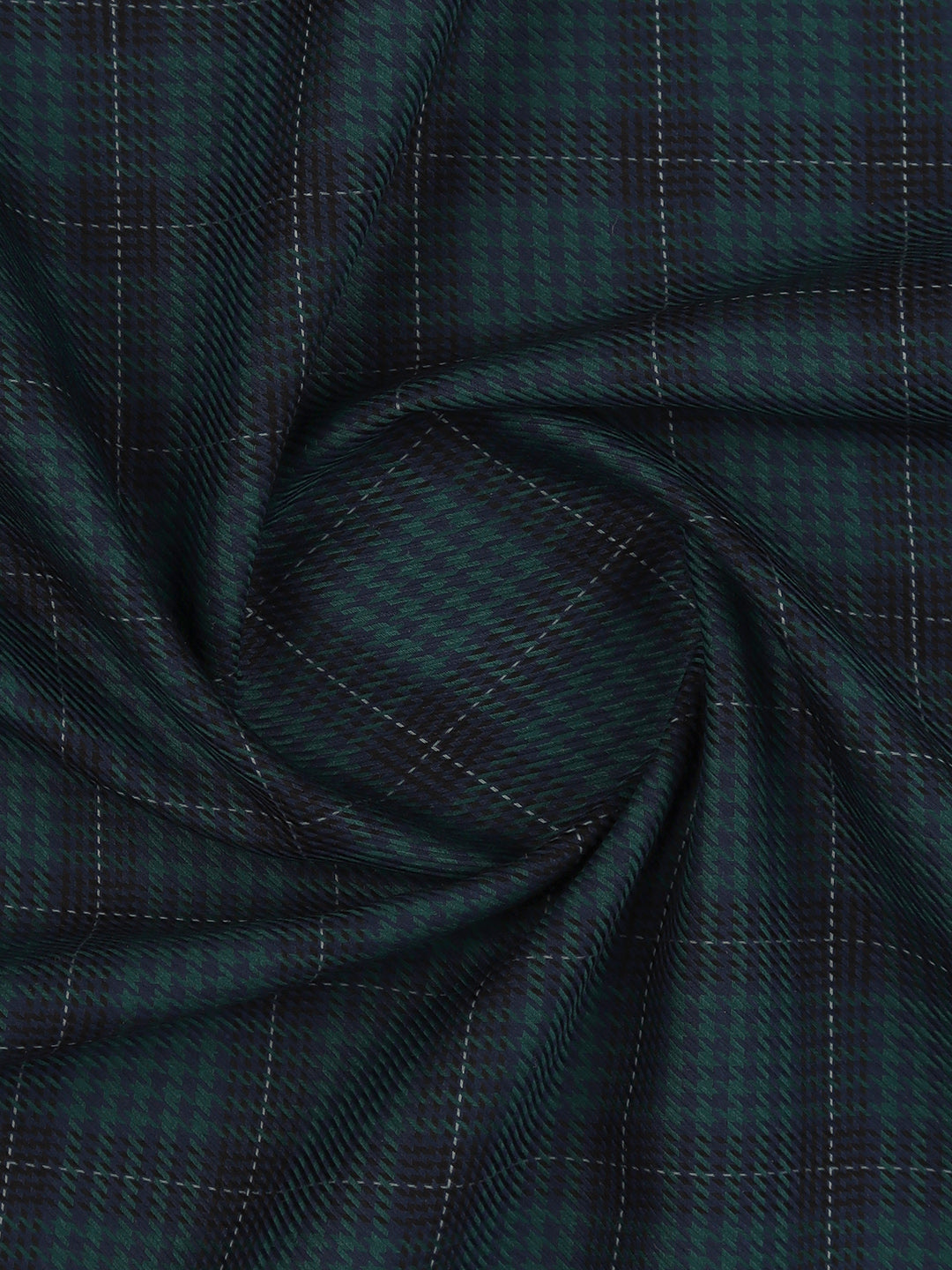 Men Giza Cotton Self Design Green with Blue Shirt Fabric Casino Grand