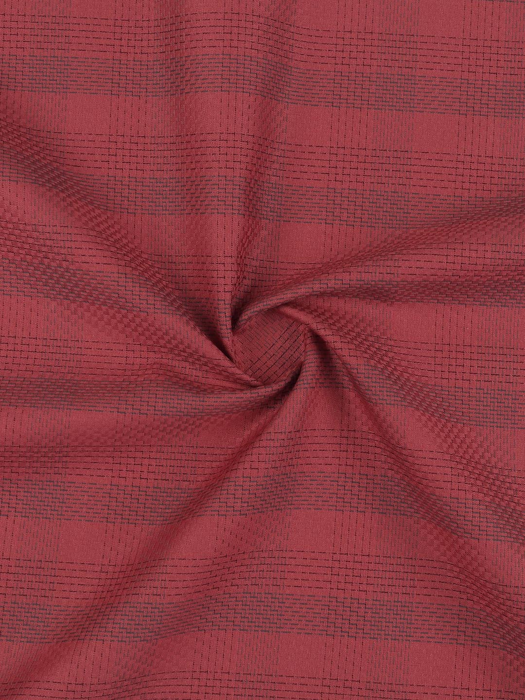 100% Giza Cotton Self Design Wine Shirt Fabric Casino Grand