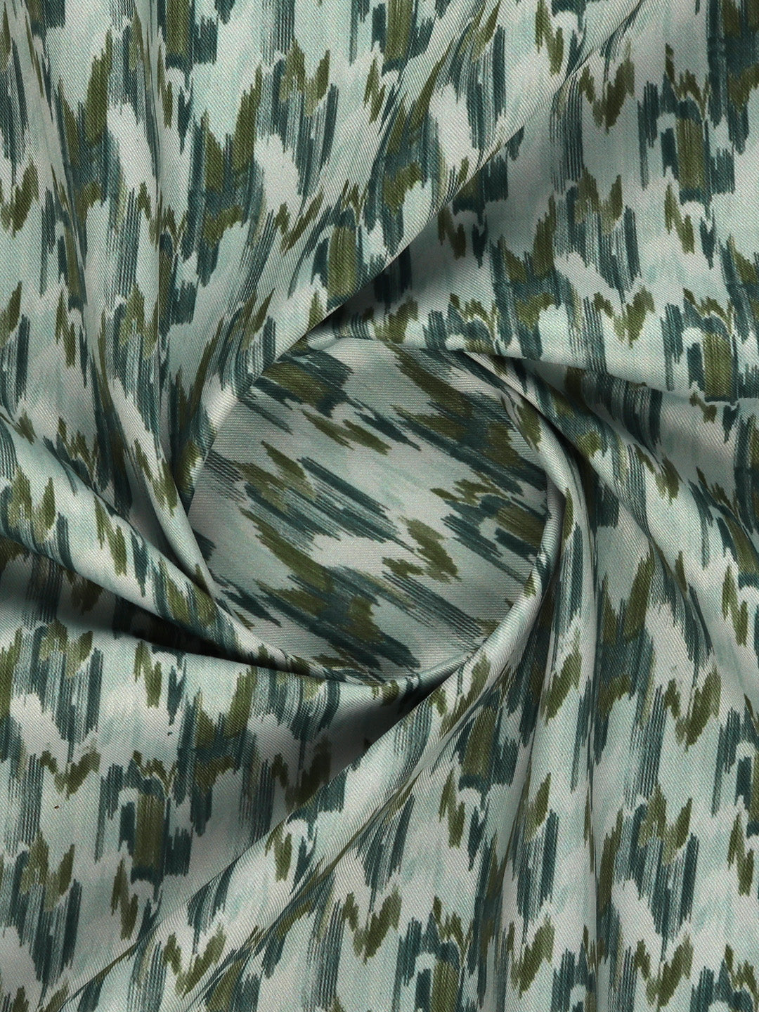 Men Cotton Rich Green Printed Shirt Fabric Oslo Print