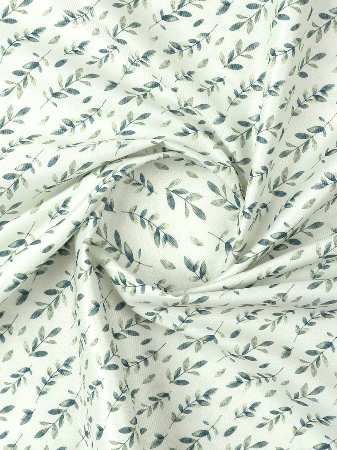 100% Cotton Printed Shirt Fabric Green Oslo