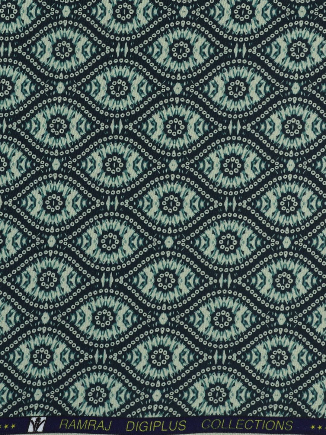 Men Cotton Rich Dark Blue Printed Shirt Fabric Oslo Print