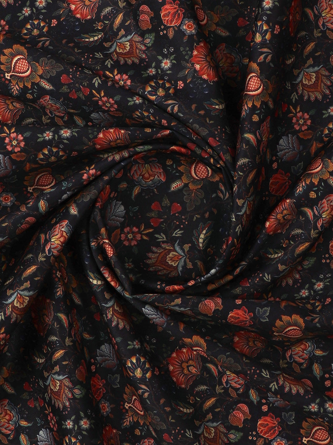 100% Cotton Printed Shirt Fabric Black Oslo