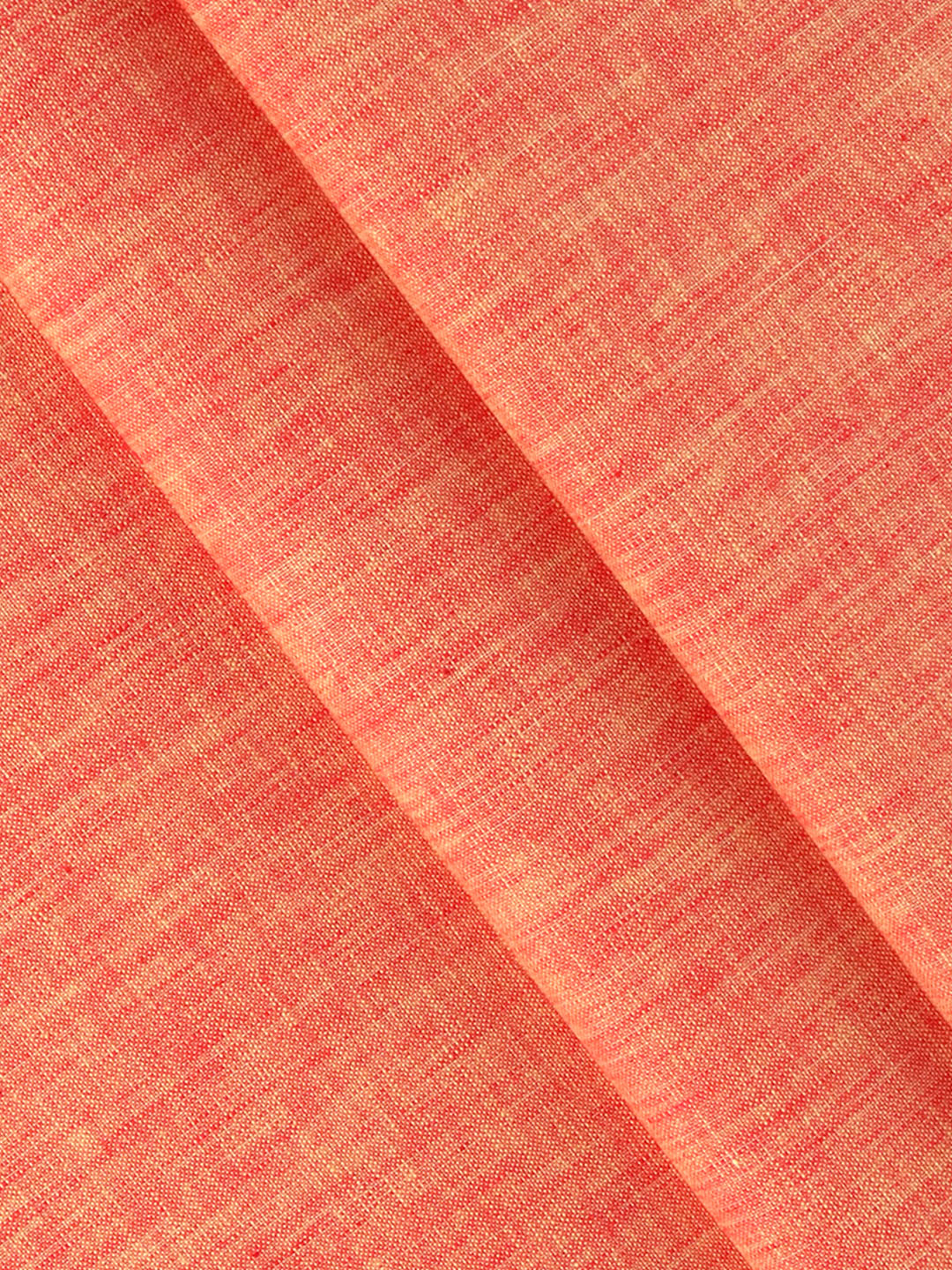Men Cotton Rich Pinkish Orange Plain Shirt Fabric Infinity