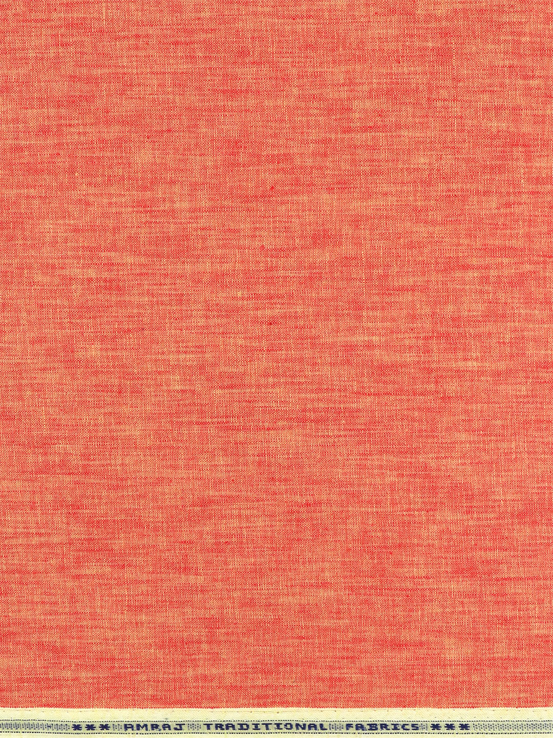 Men Cotton Rich Pinkish Orange Plain Shirt Fabric Infinity