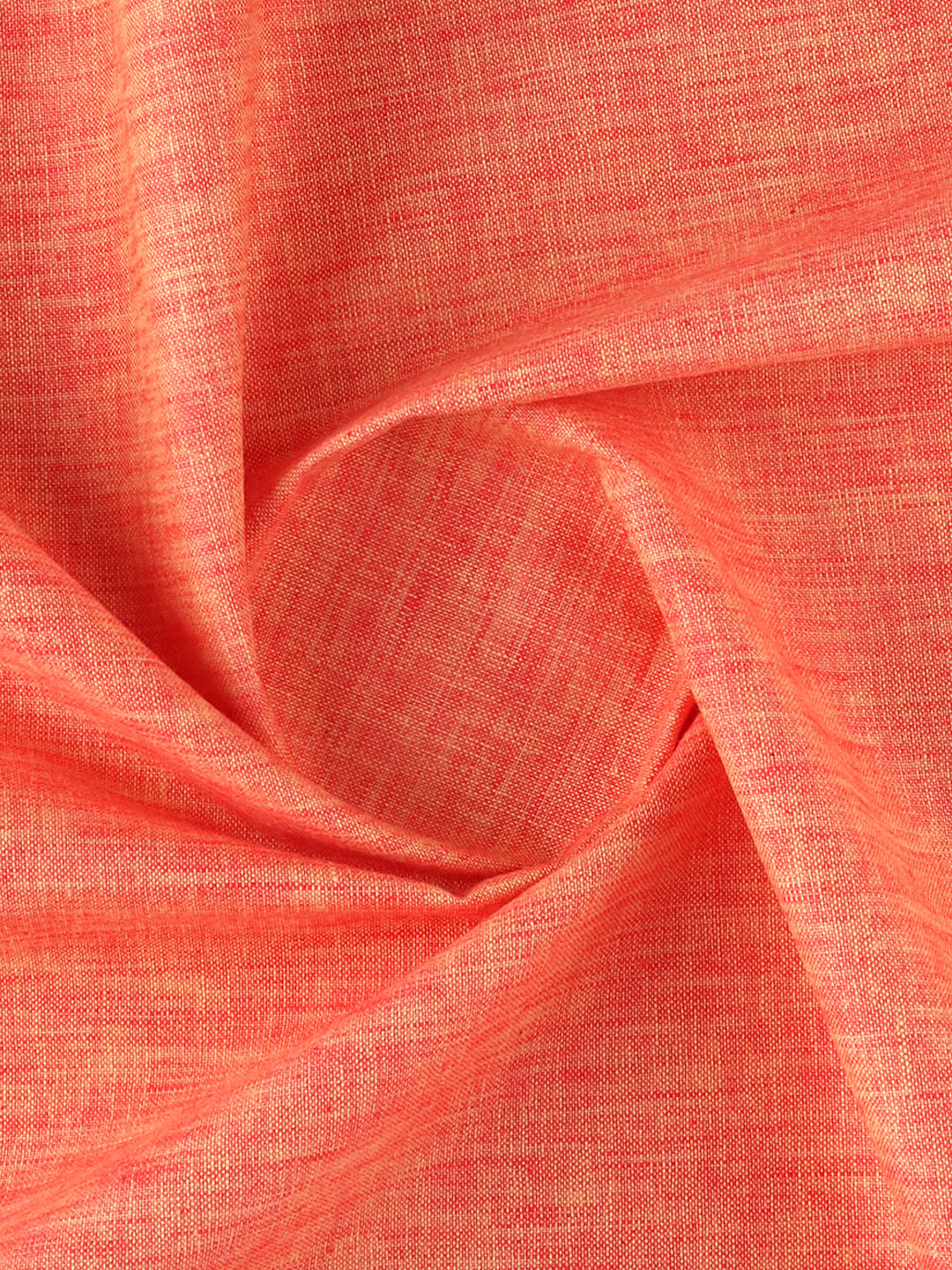 Men Cotton Rich Pinkish Orange Plain Shirt Fabric Infinity