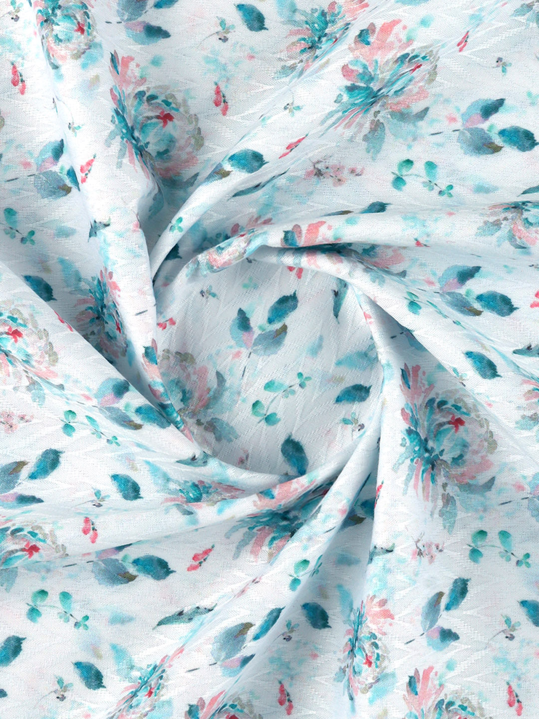 Men Cotton Rich Printed Shirt Fabric White Oslo Print