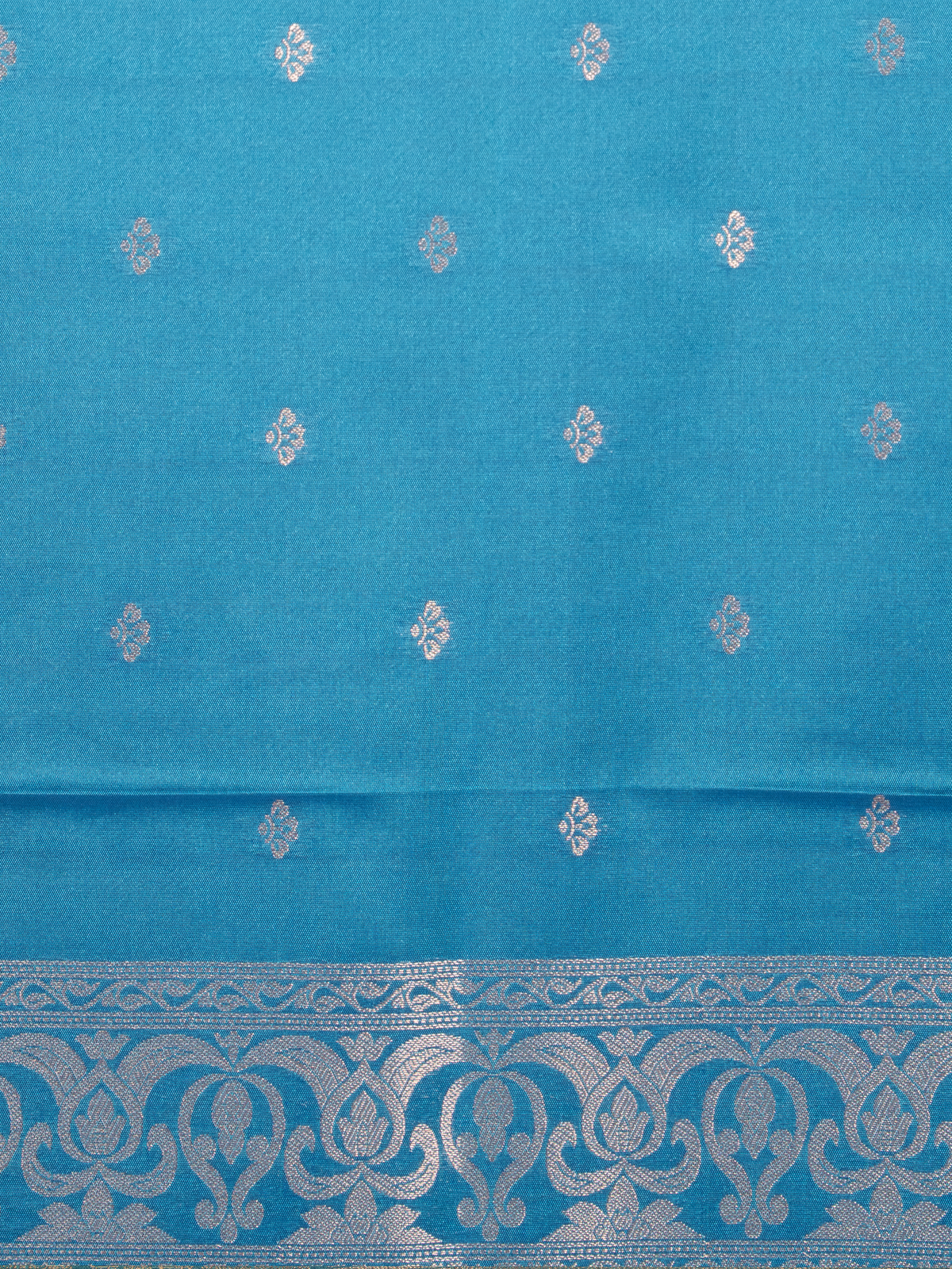 Women Soft Silk Blue With Navy Saree SS494
