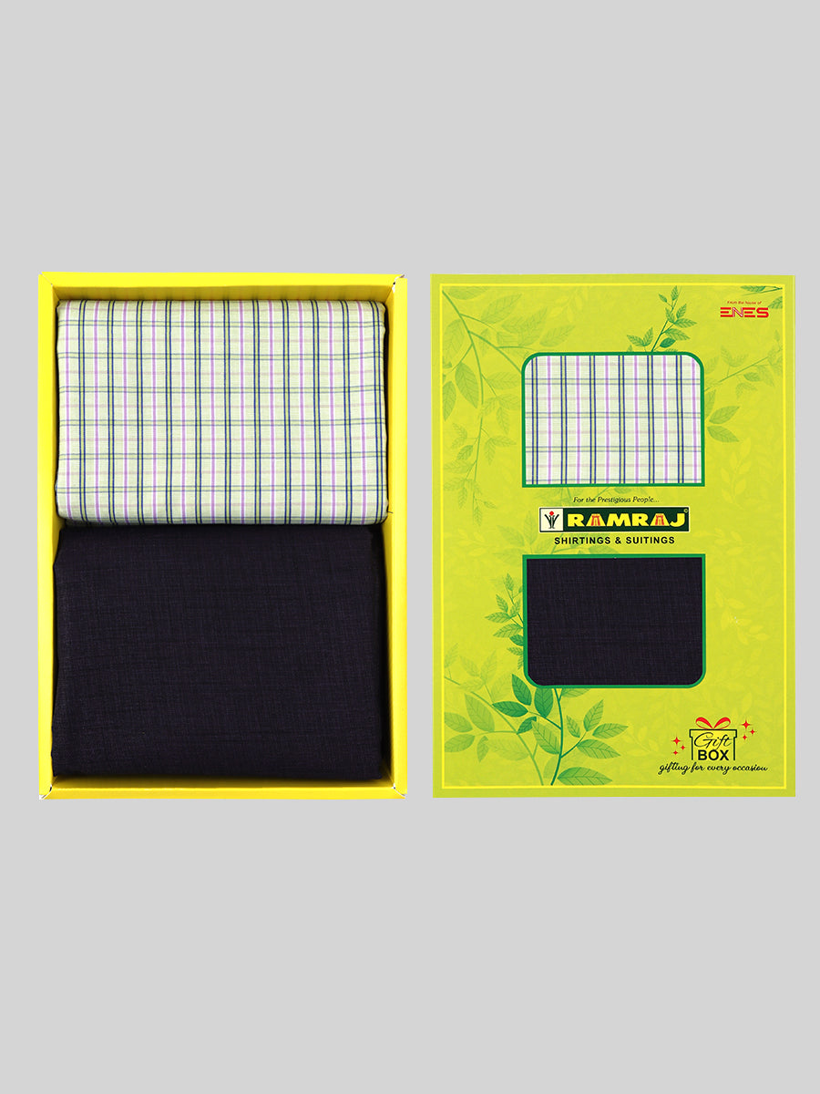 Cotton Checked Shirting & Suiting Gift Box Combo SS73-Ad vert