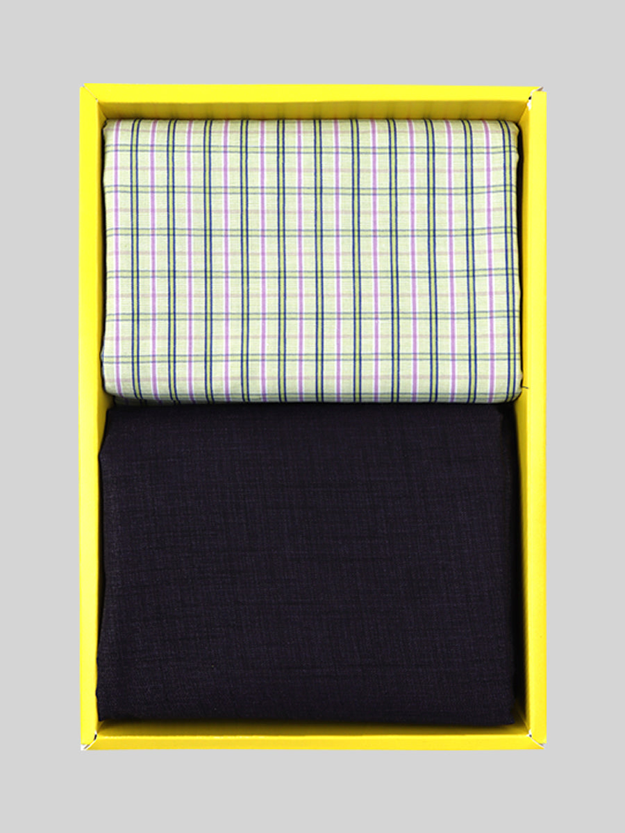 Cotton Checked Shirting & Suiting Gift Box Combo SS73