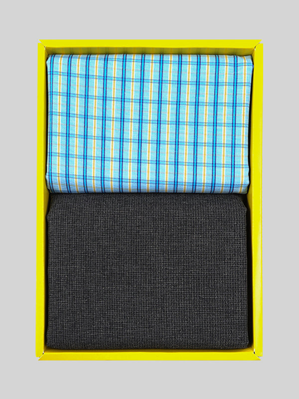 Cotton Checked Shirting & Suiting Gift Box Combo SS75