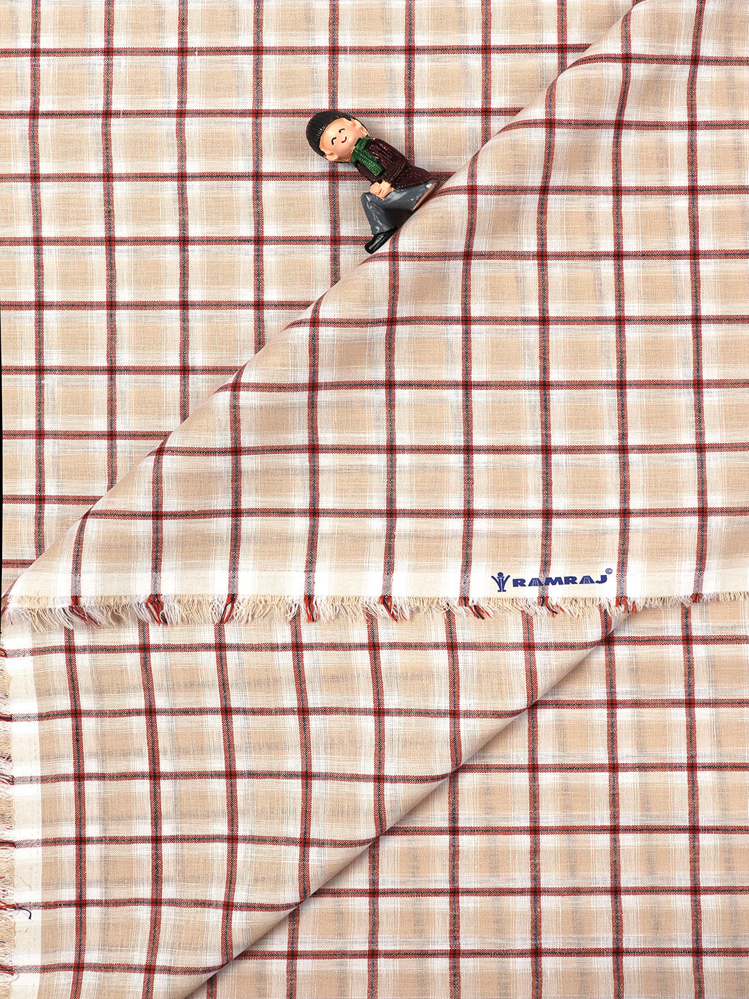 Cotton Colour Check Shirt Fabric Sandal Infinity-Doubleside view