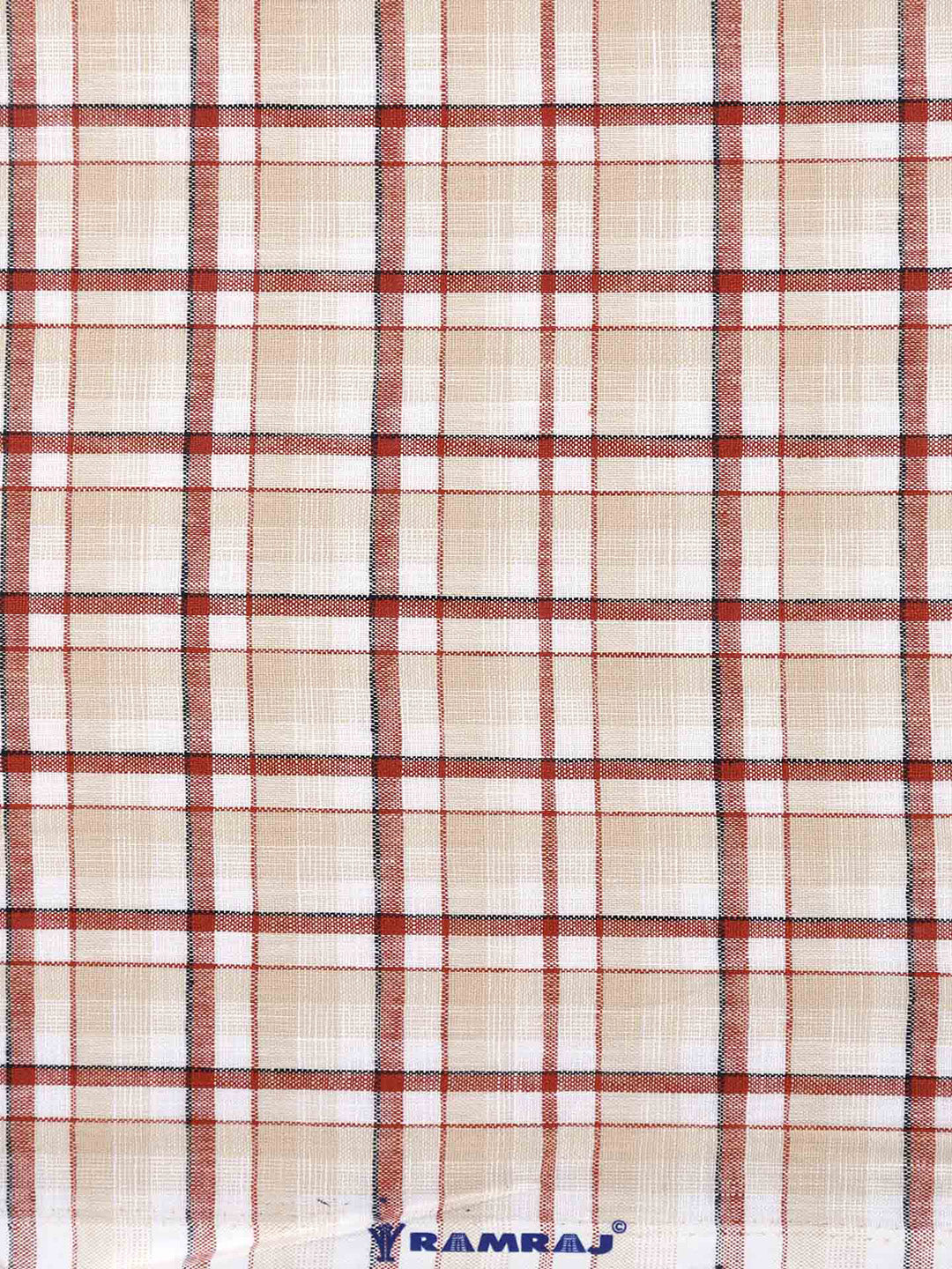 Cotton Colour Check Shirt Fabric Sandal Infinity-Zoom view