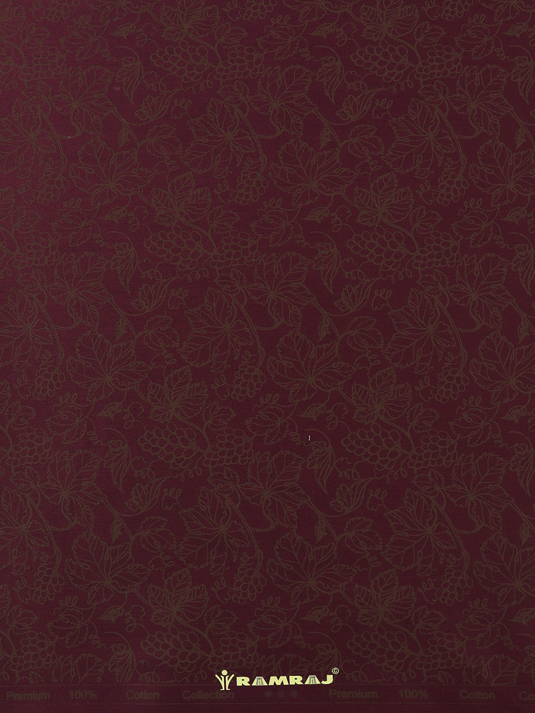 100% Cotton Maroon With Flower Over All Printed Shirt Fabric Alpha -Zoom view