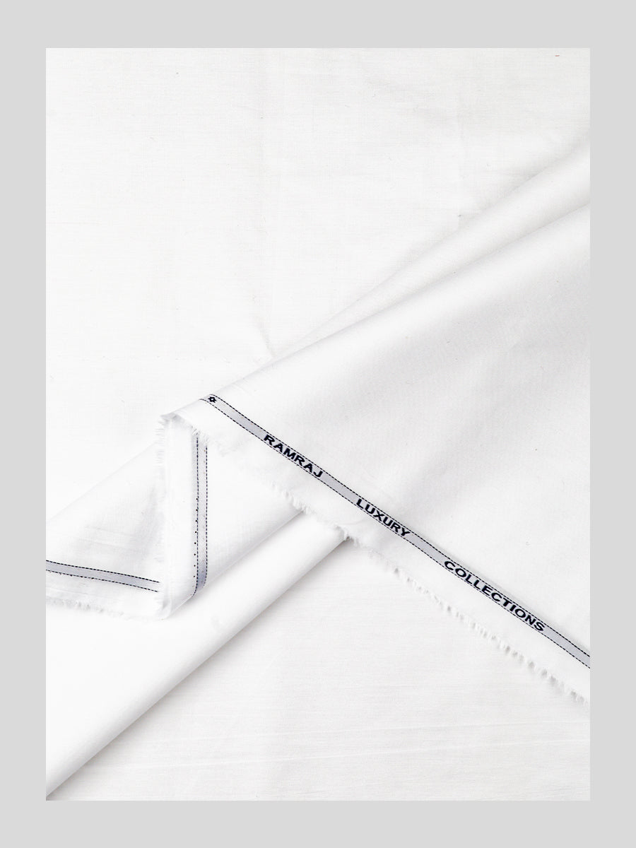 Luxury Cotton White Shirt Fabric Giza Touch 5050-Double sdie view