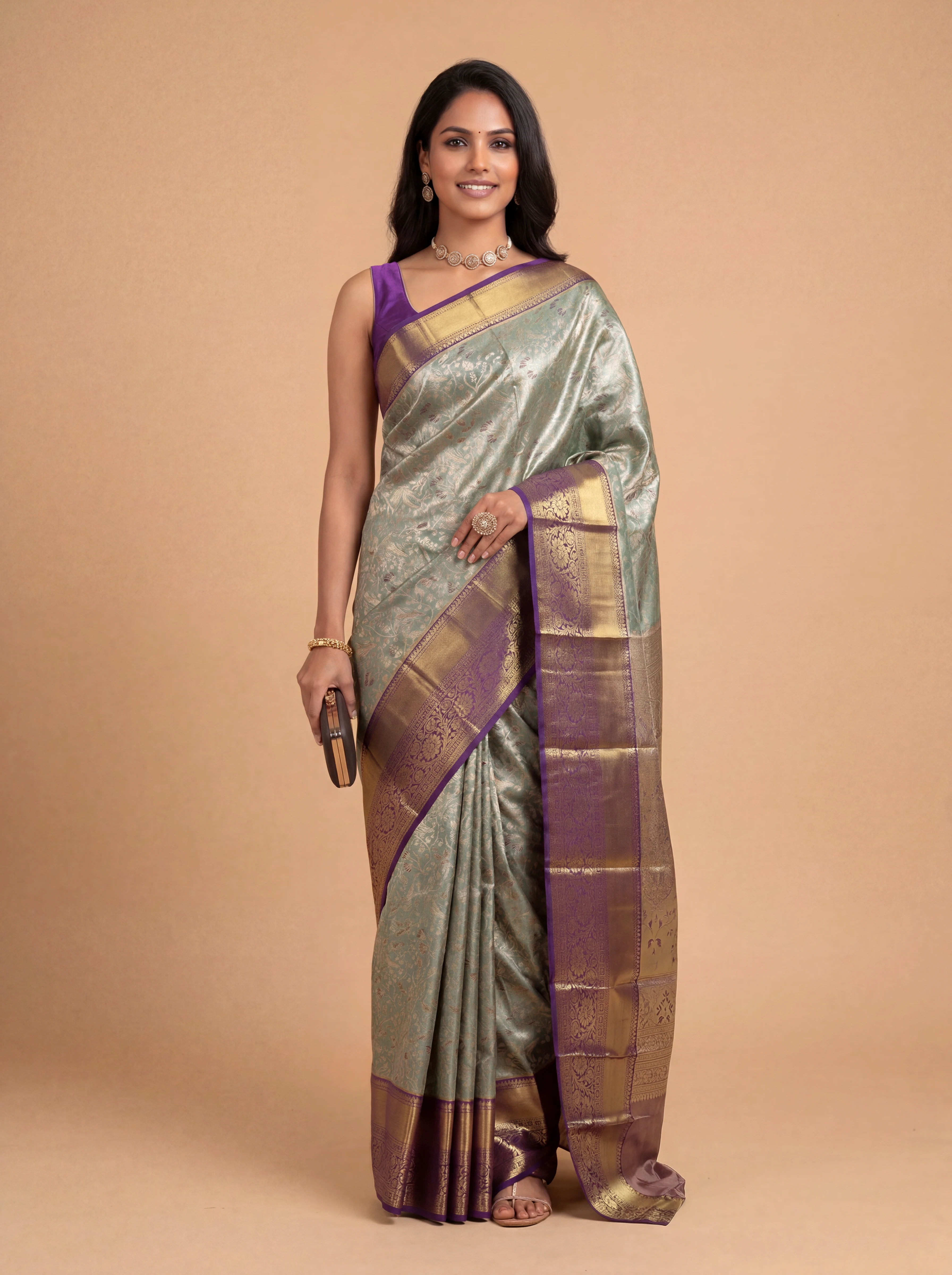 Women Art Silk Green Saree ASS140