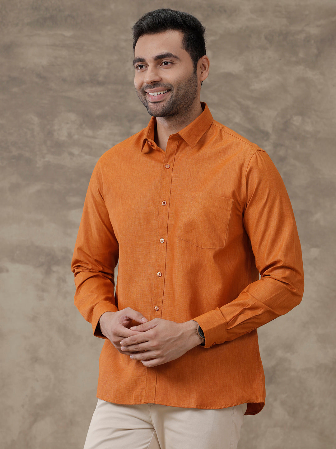 Mens Cotton Rich Shirt Saffron T40 TP7