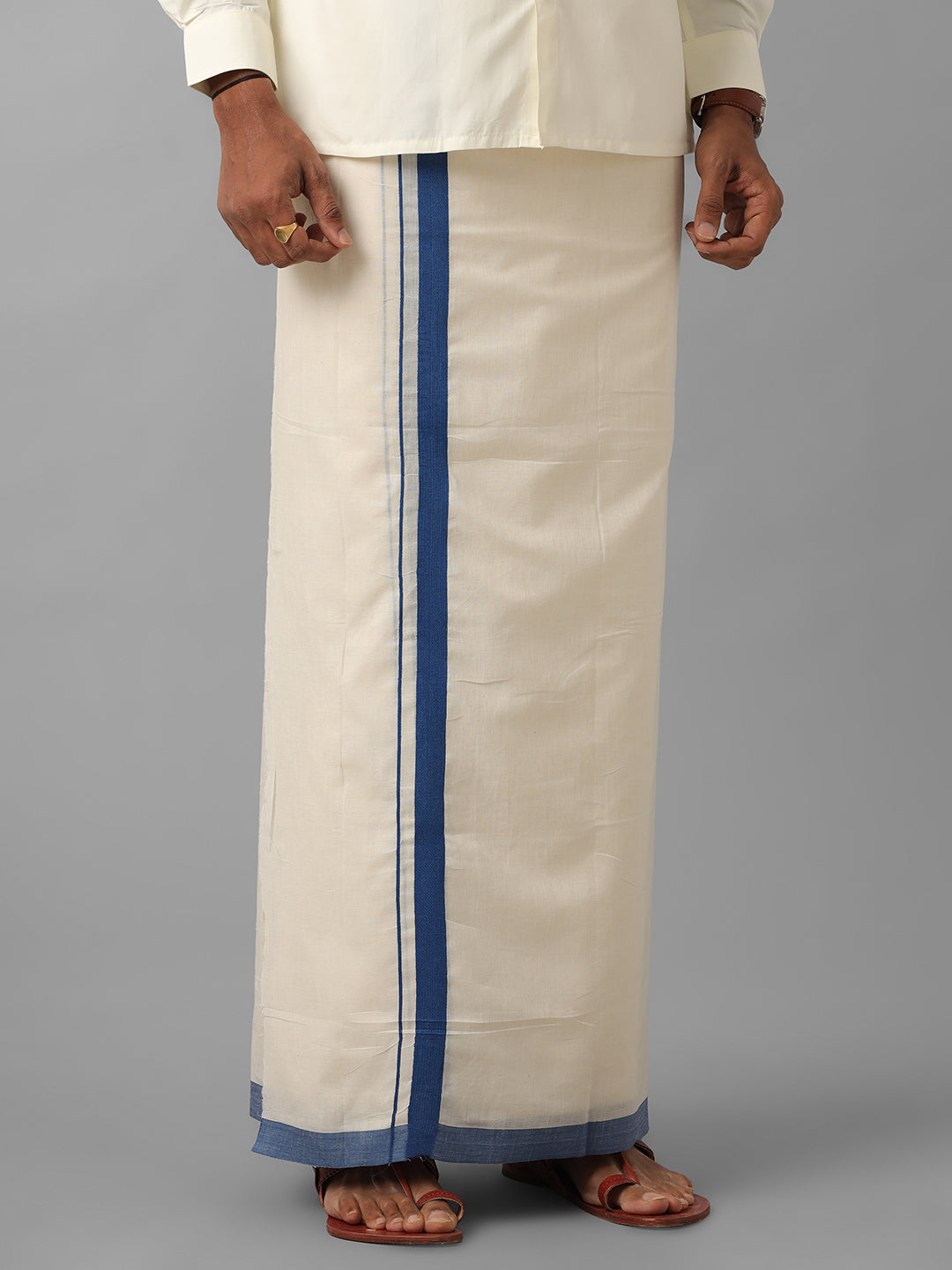 Mens Kora Double Dhoti Blue Rivan Kora Spl