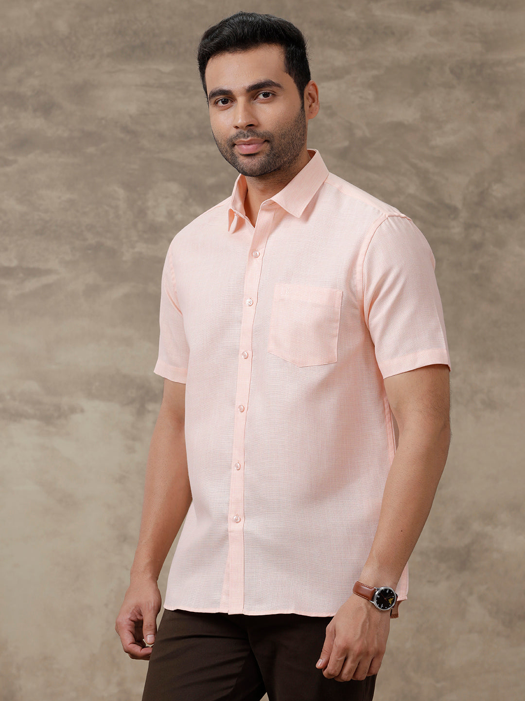 Men Cotton Rich Shirt Light Pink T25 TA4