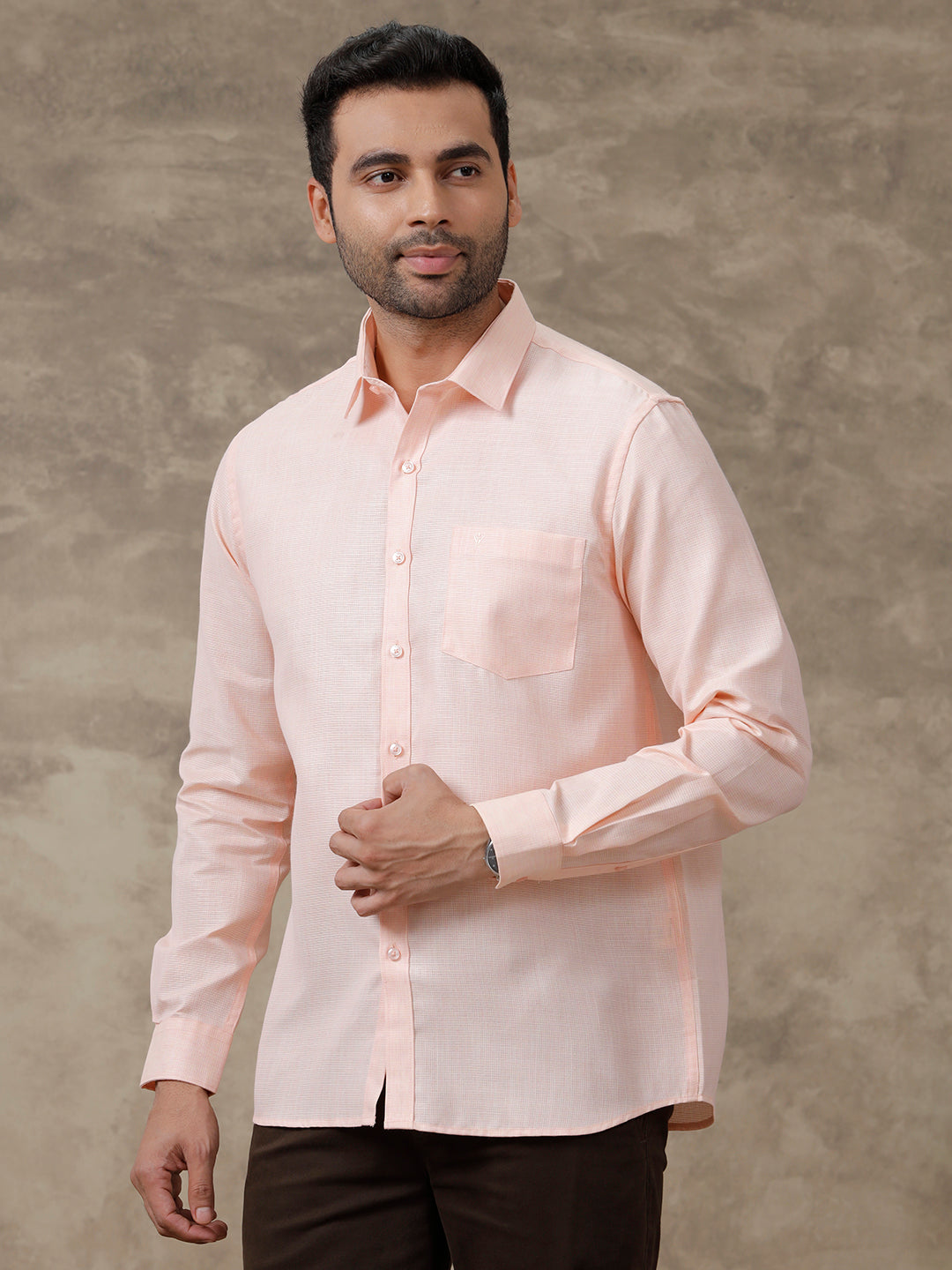 Men Cotton Rich Shirt Light Pink T25 TA4