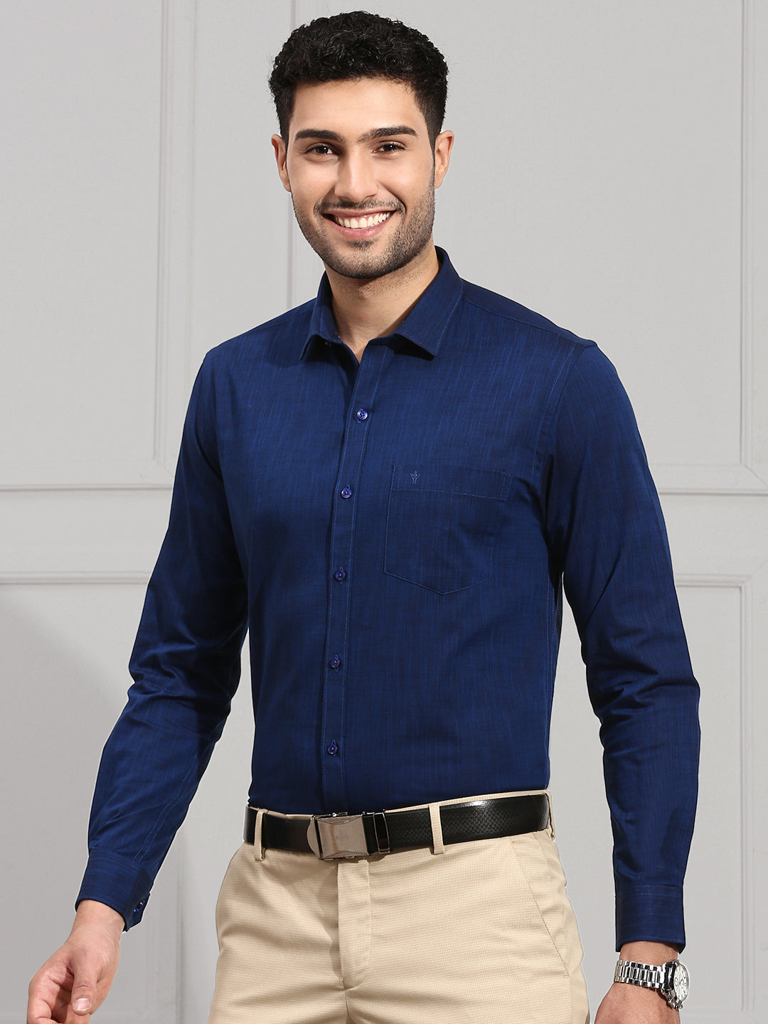 Men 100% Cotton Dark Blue Shirt CL2 GT20