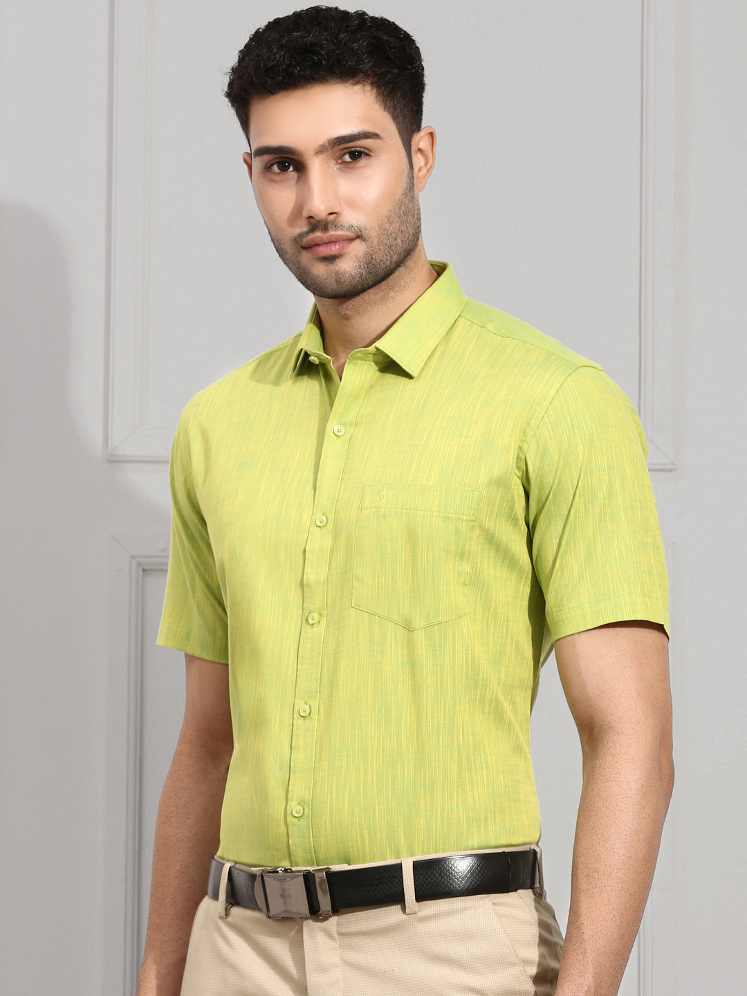 Men 100% Cotton Green Shirt CL2 GT2