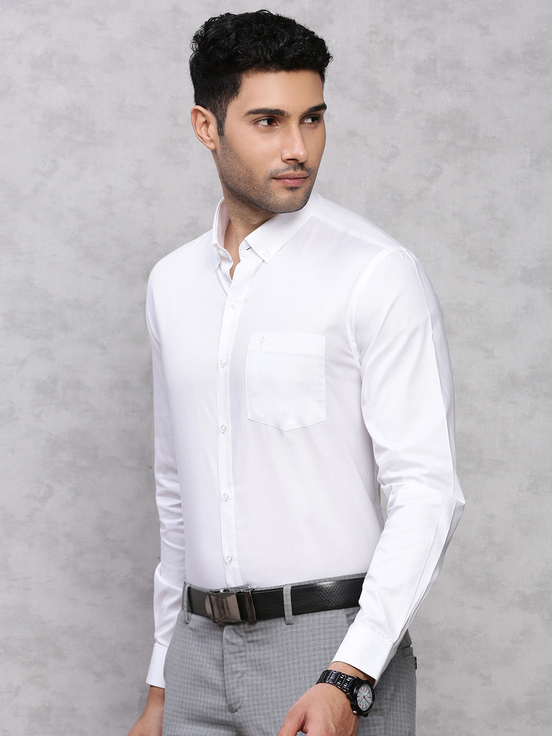 Mens 100% Cotton White Shirt Oxford