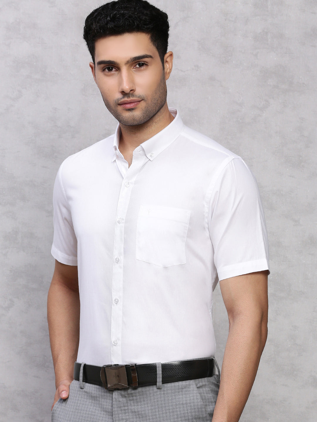 Mens 100% Cotton White Shirt Oxford