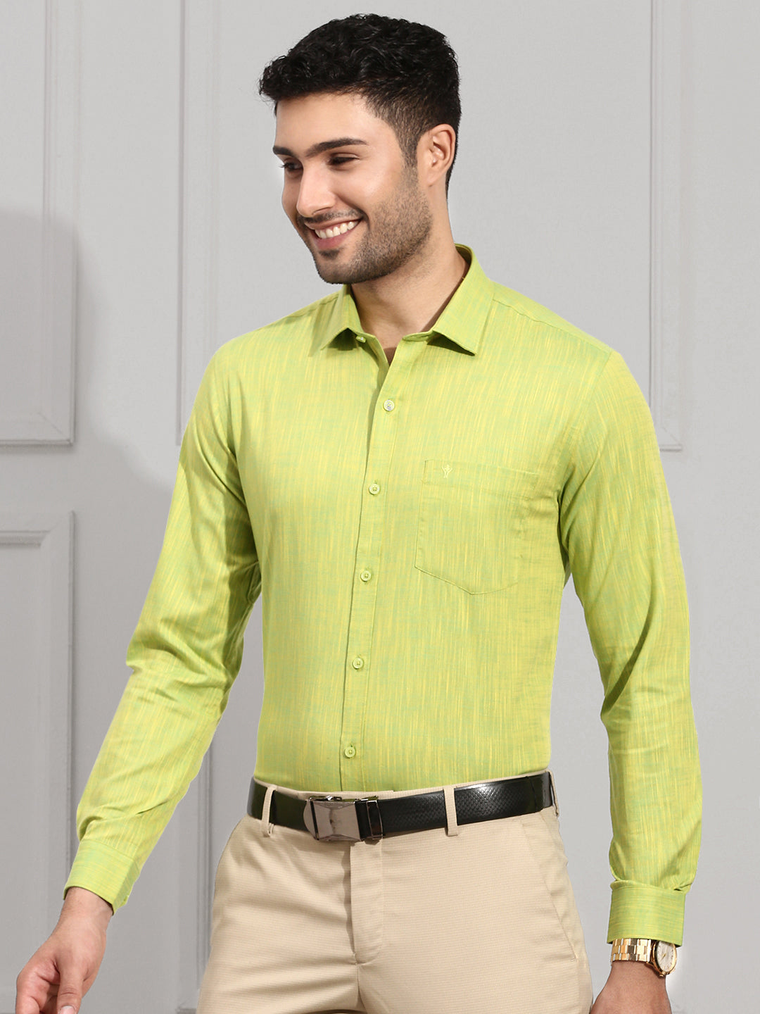 Men 100% Cotton Green Shirt CL2 GT2