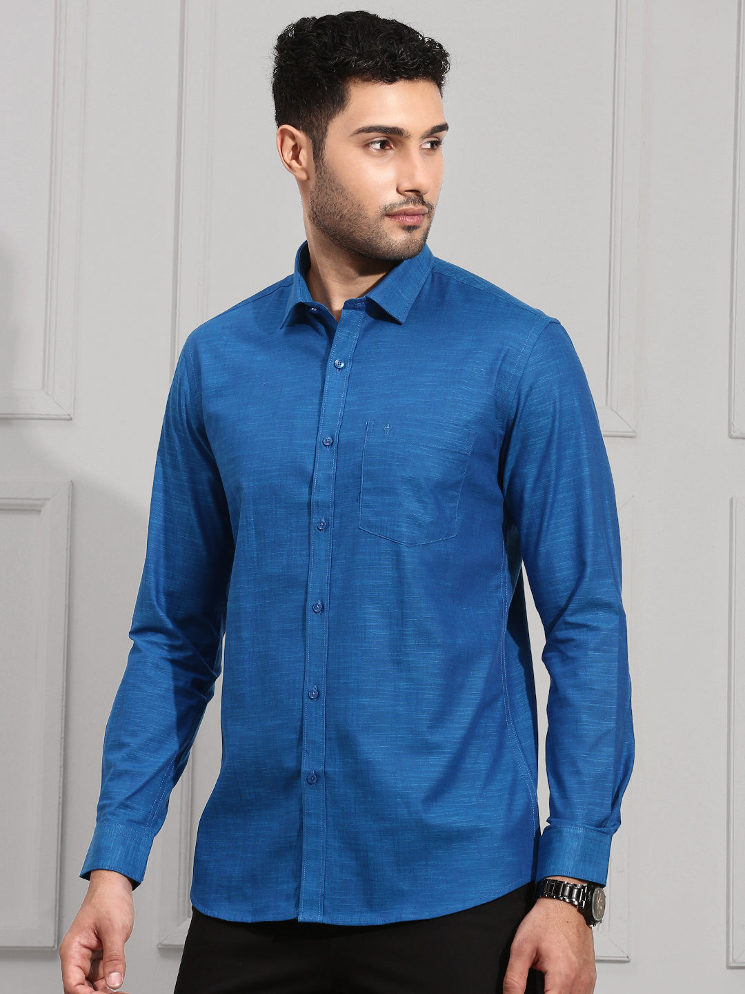 Men 100% Cotton Blue Shirt CL2 GT5