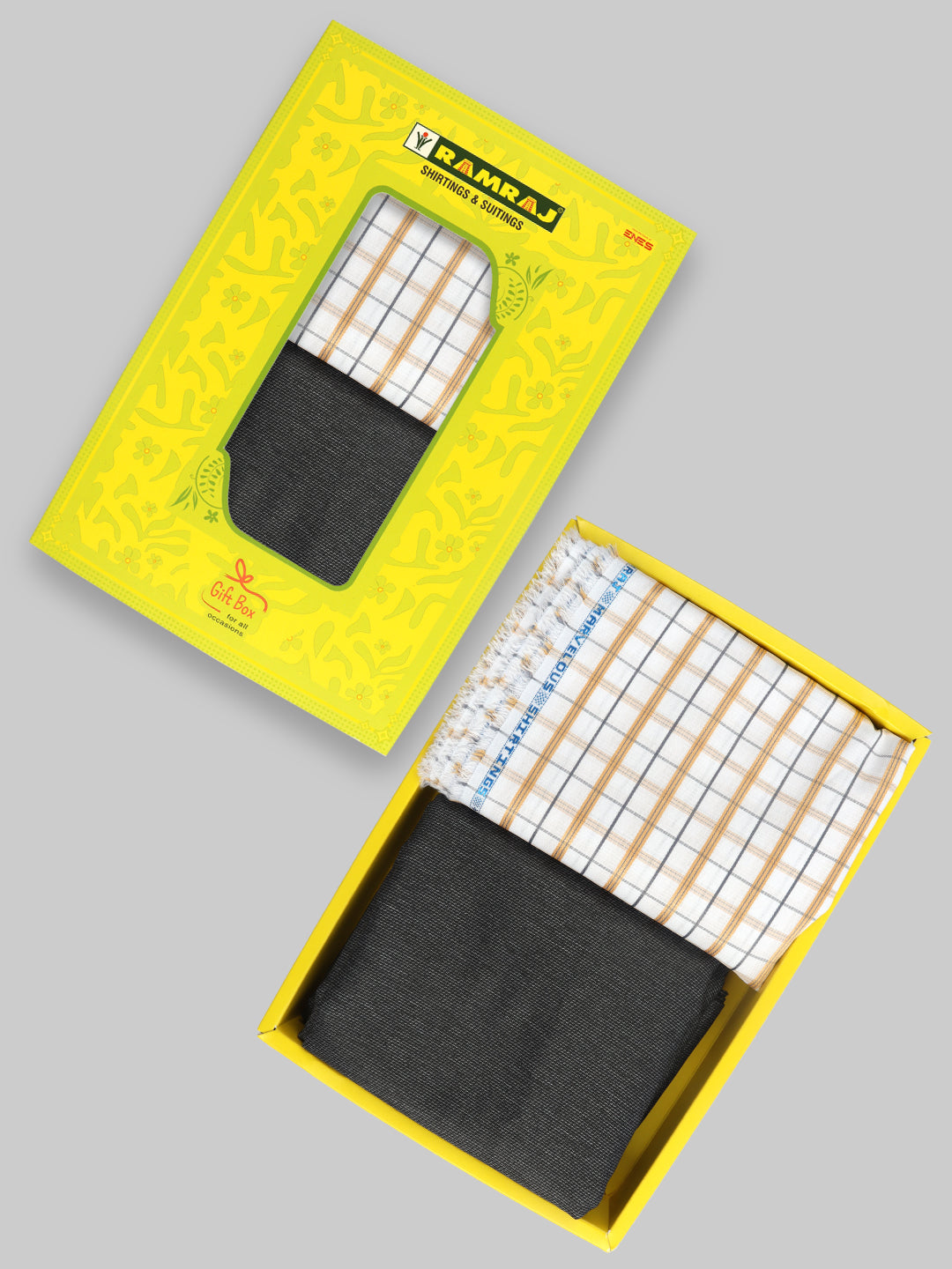 Cotton Blend Checked Shirting & Suiting Gift Box SS234